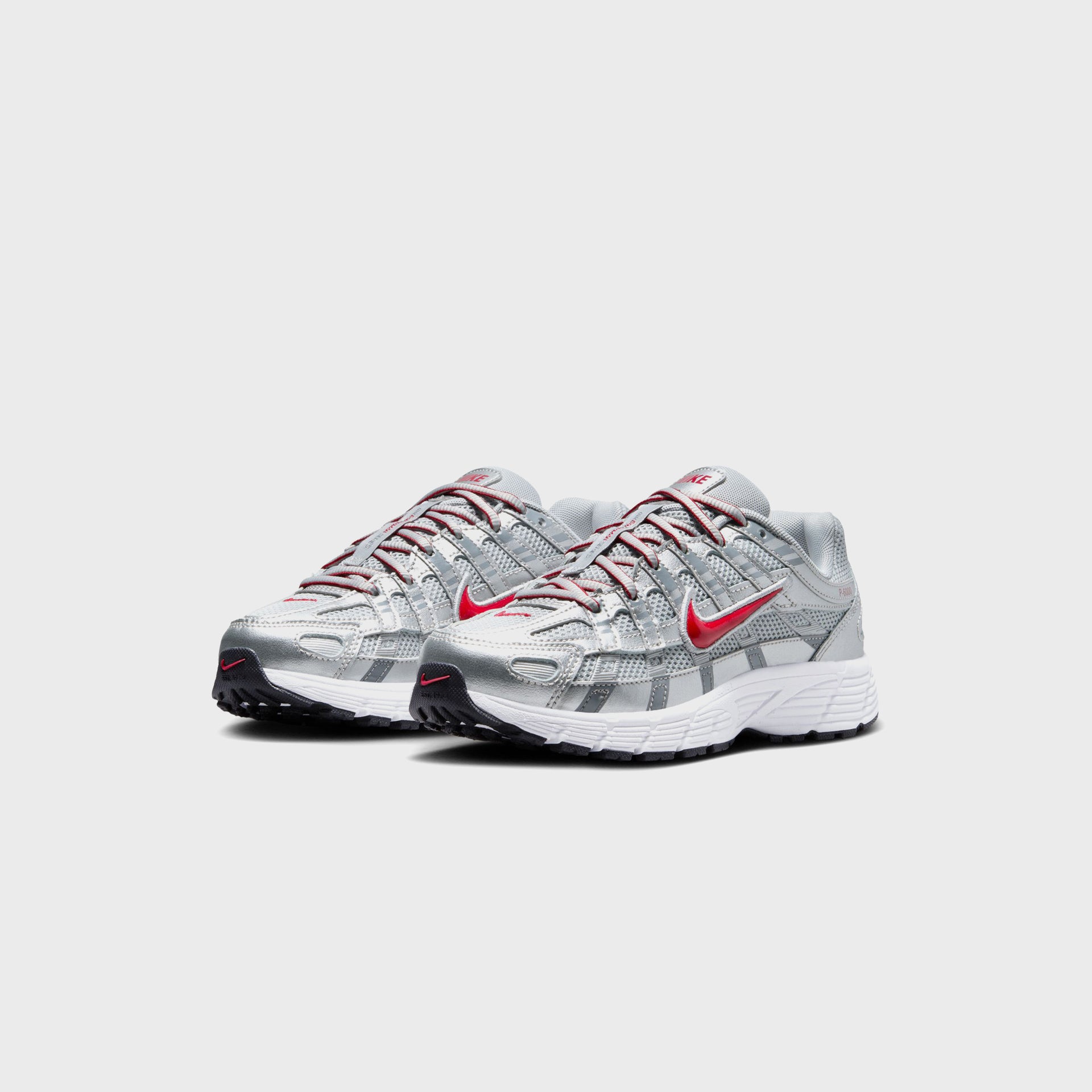 Nike GS P-6000 - Metallic Silver / Gym Red / Flat Silver