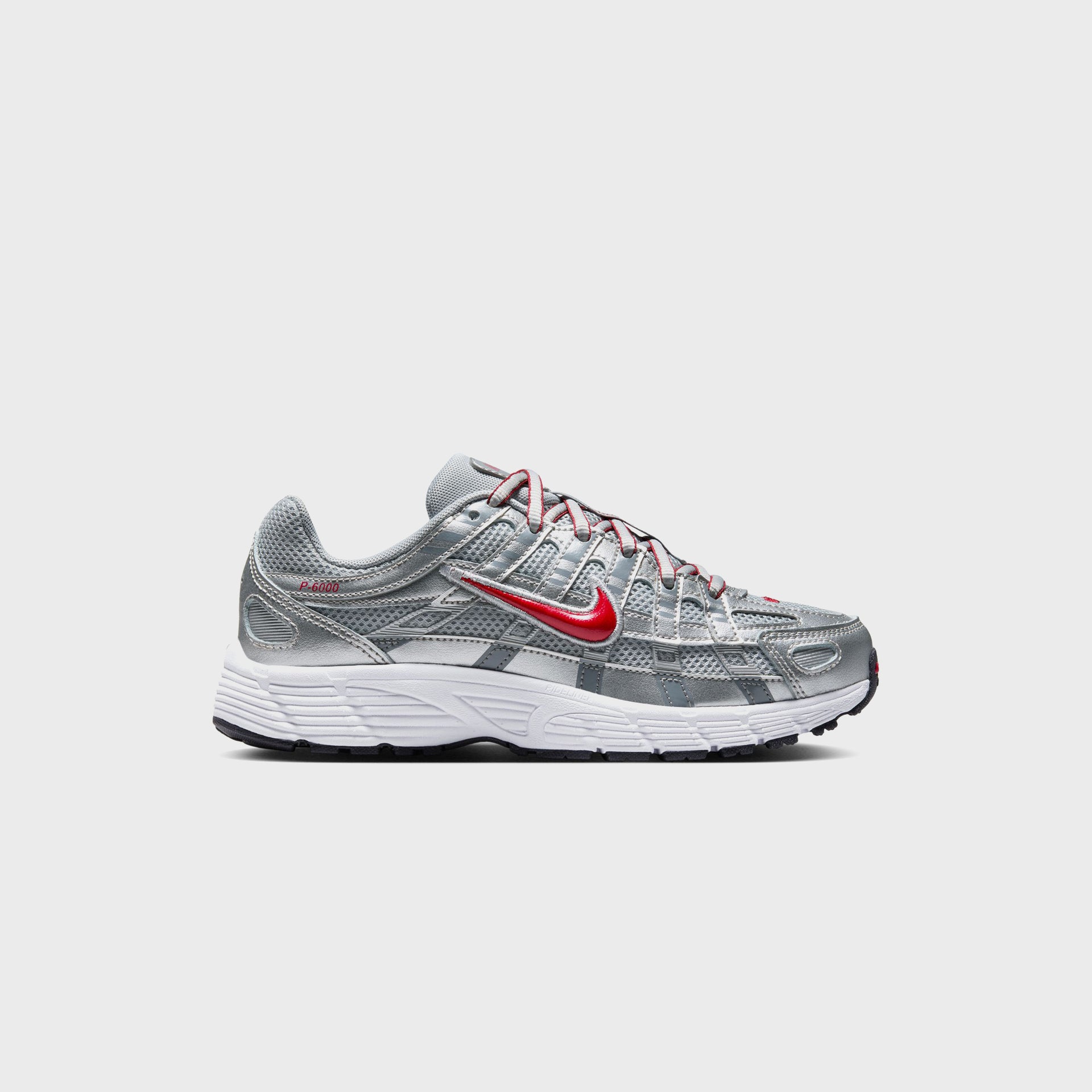 Nike GS P-6000 - Metallic Silver / Gym Red / Flat Silver