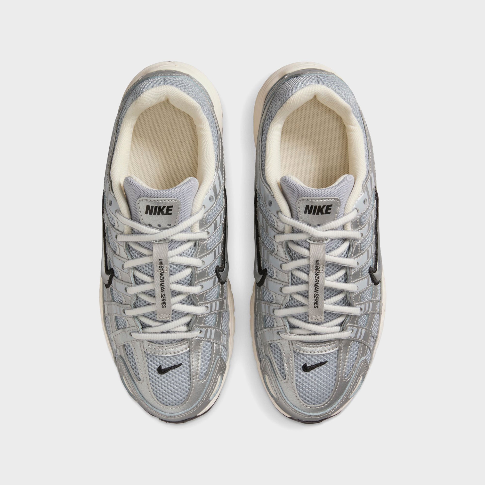 Nike P-6000 - Metallic Silver / Black / Pale Ivory – Kith