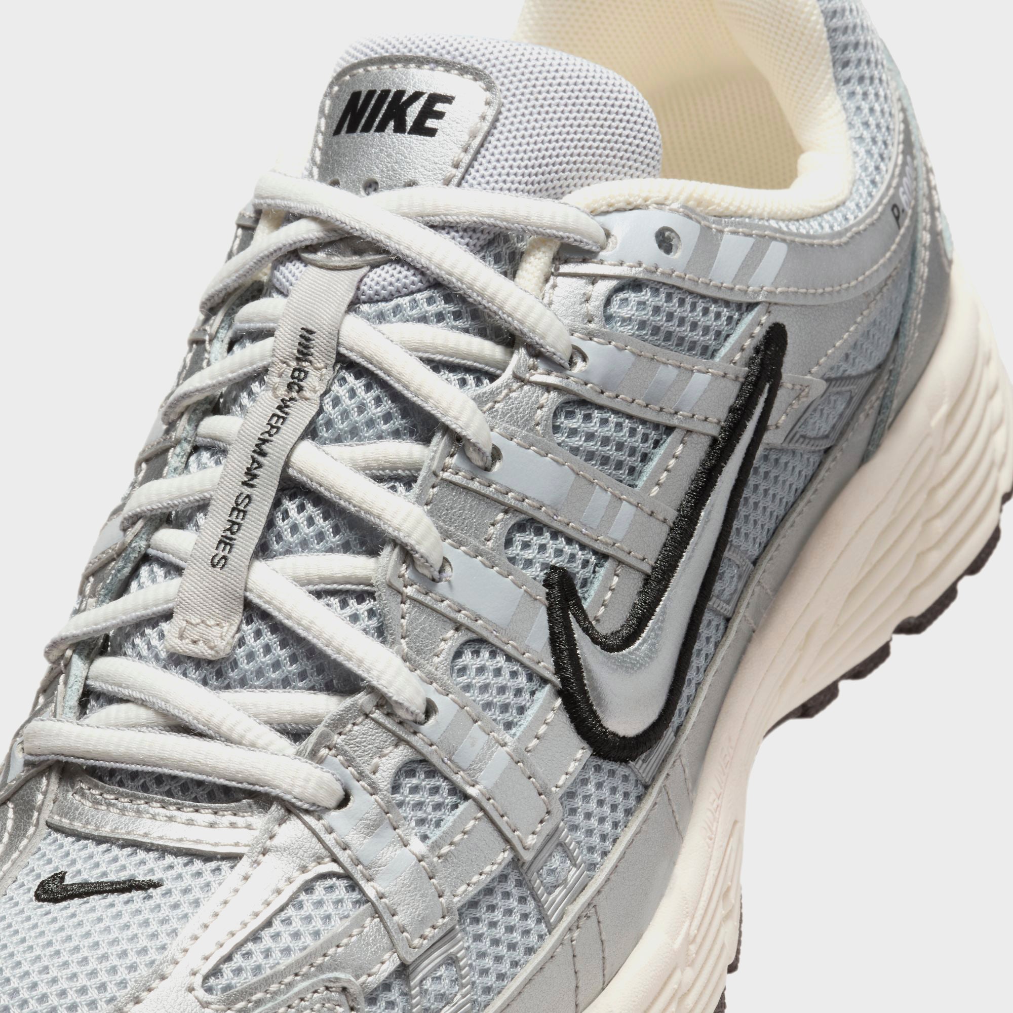 Nike P-6000 - Metallic Silver / Black / Pale Ivory – Kith
