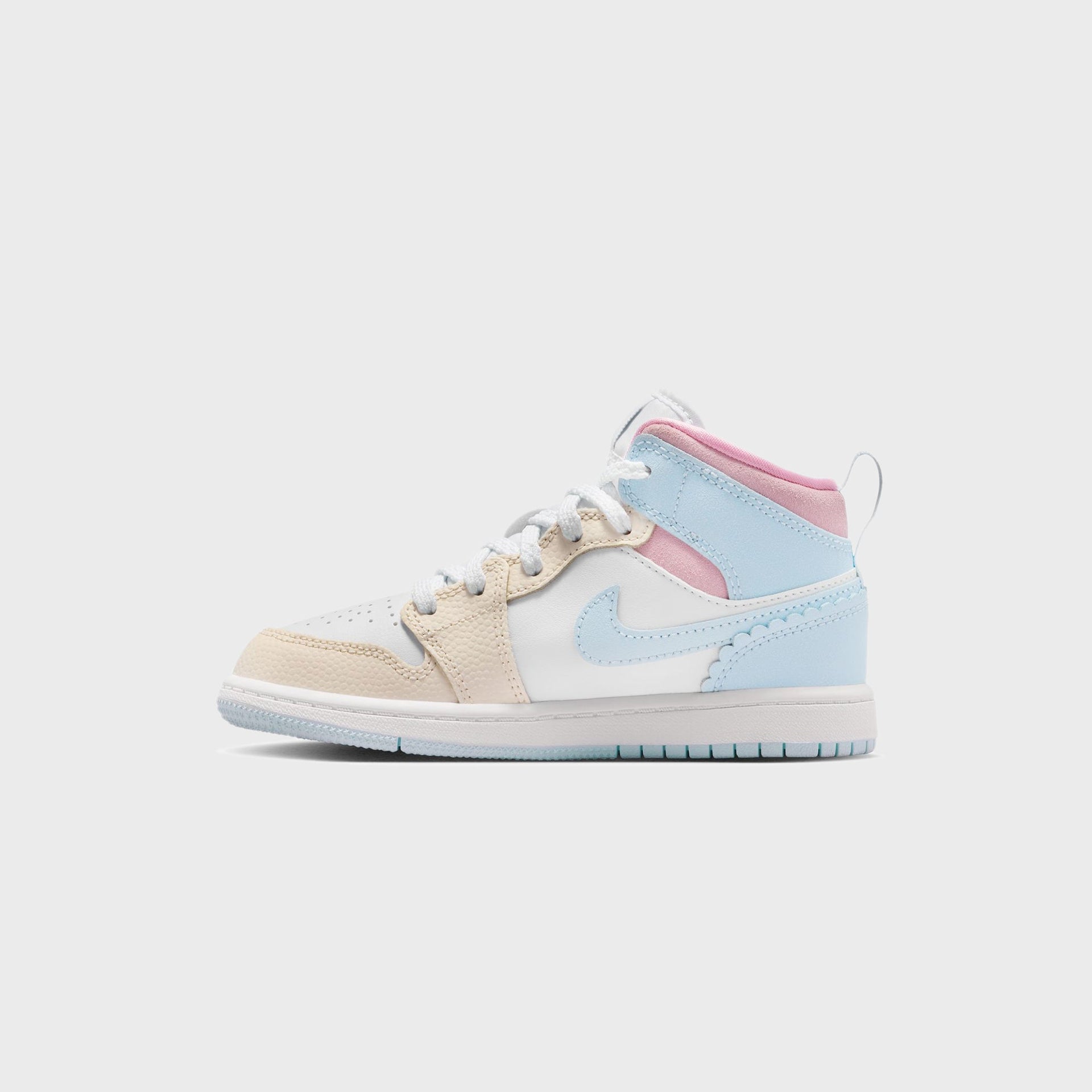 Jordan PS Jordan 1 Mid SE - Half Blue / Pale Ivory / White