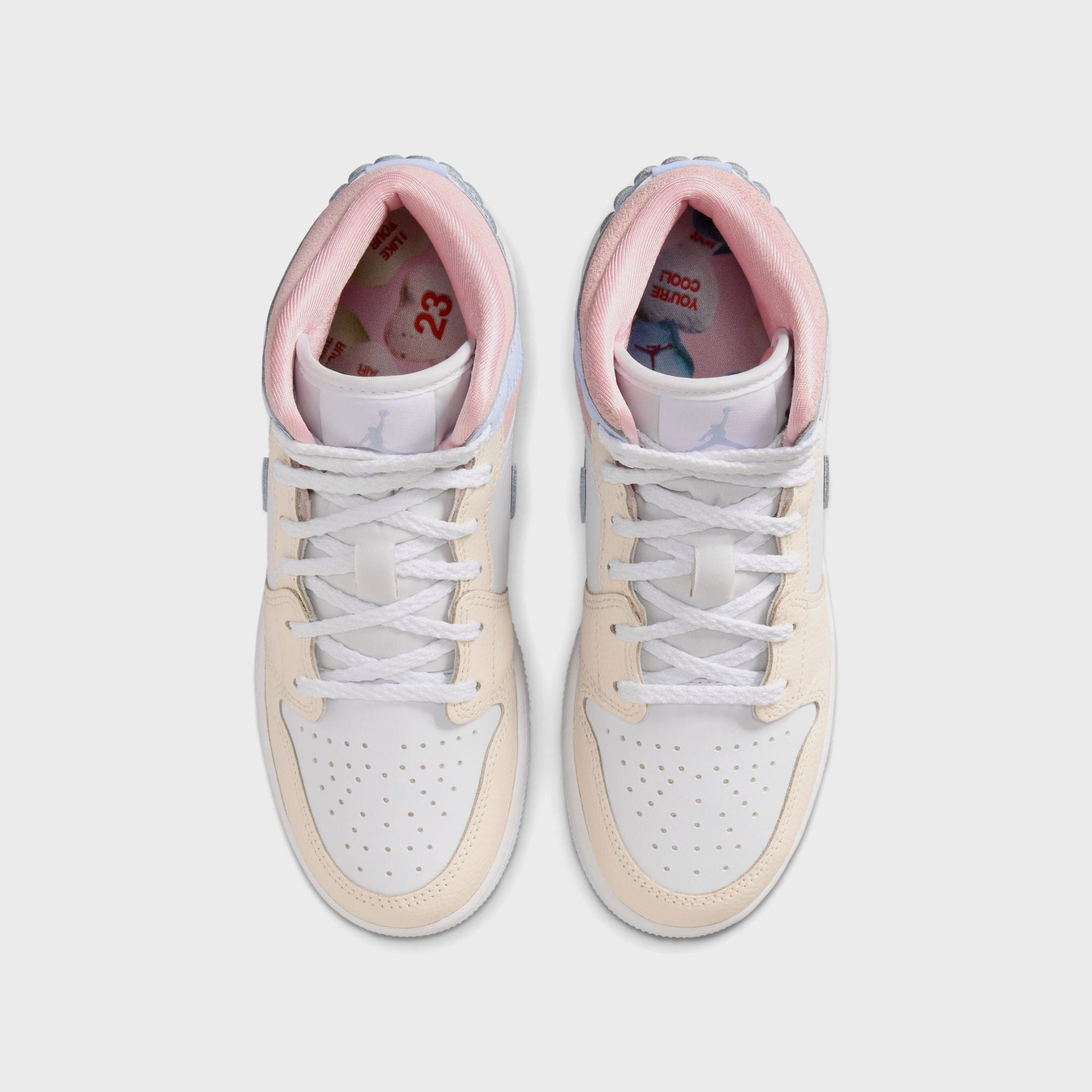 Jordan GS Air Jordan Mid SE - Half Blue / Pale Ivory / White