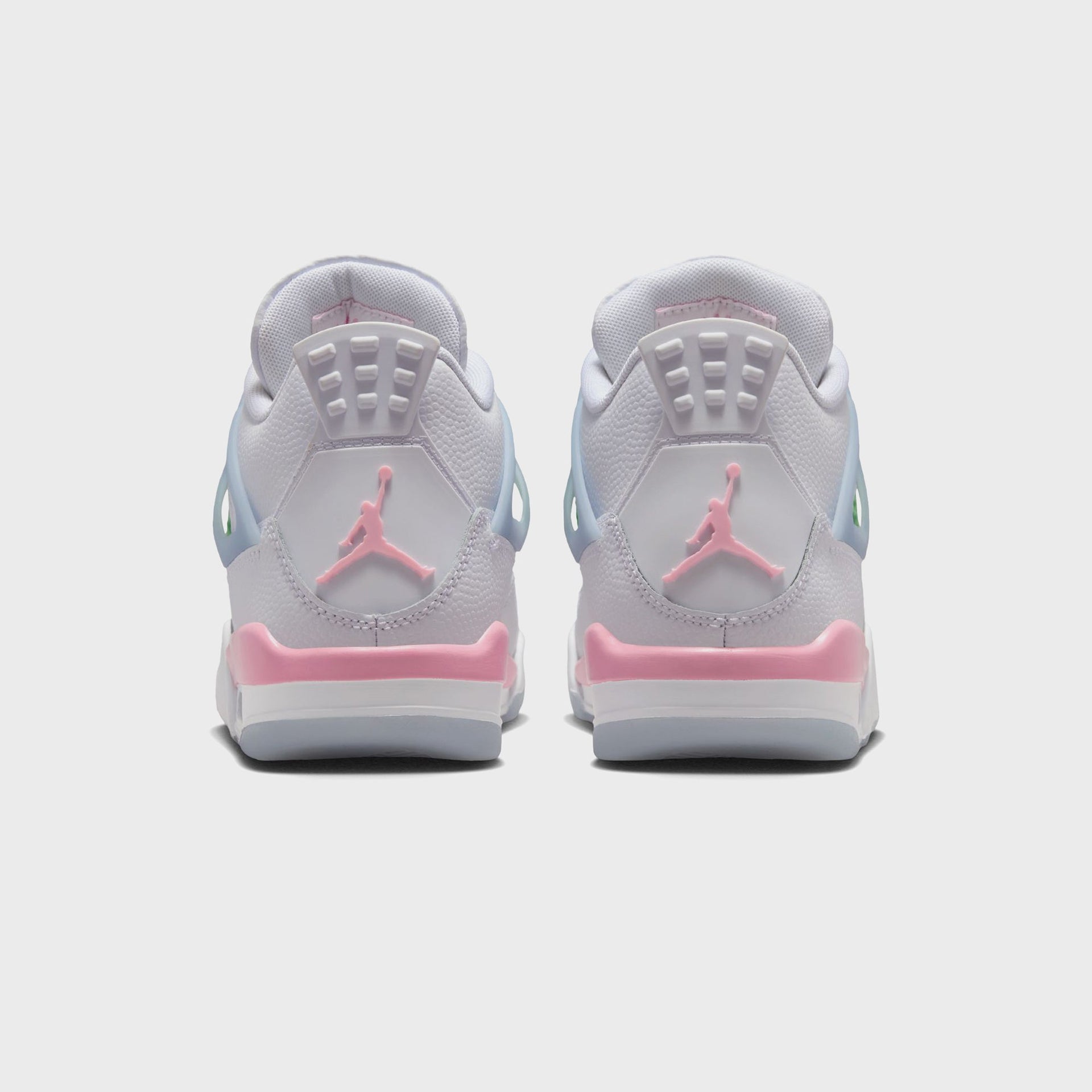 Jordan GS Air Jordan 4 Retro - White / Half Blue / Vapor Green / Medium Soft Pink