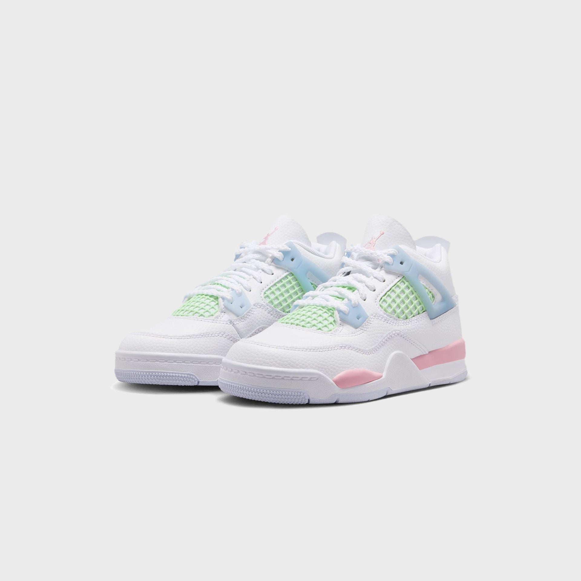 Nike PS Air Jordan 4 Retro - White / Half Blue / Vapor Green / Medium Soft Pink