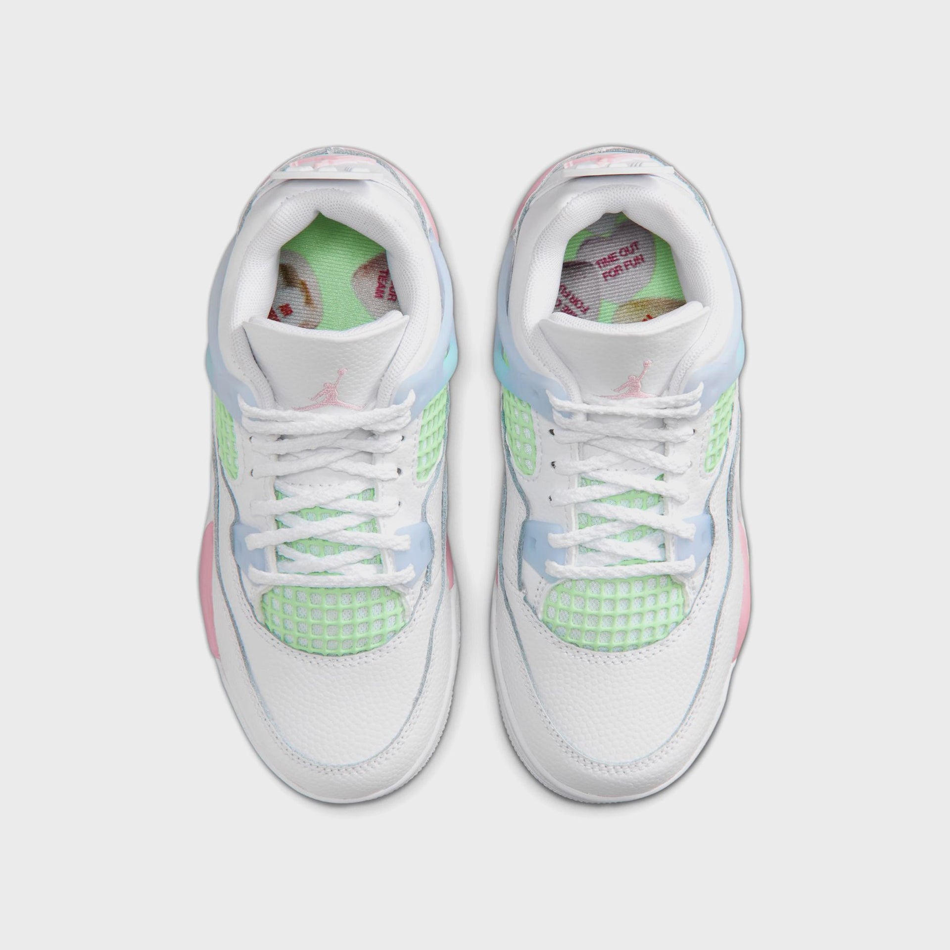 Nike PS Air Jordan 4 Retro - White / Half Blue / Vapor Green / Medium Soft Pink