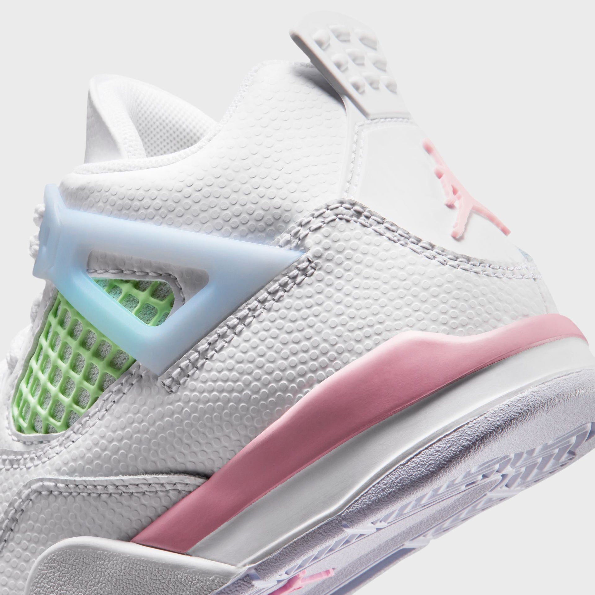 Nike PS Air Jordan 4 Retro - White / Half Blue / Vapor Green / Medium Soft Pink