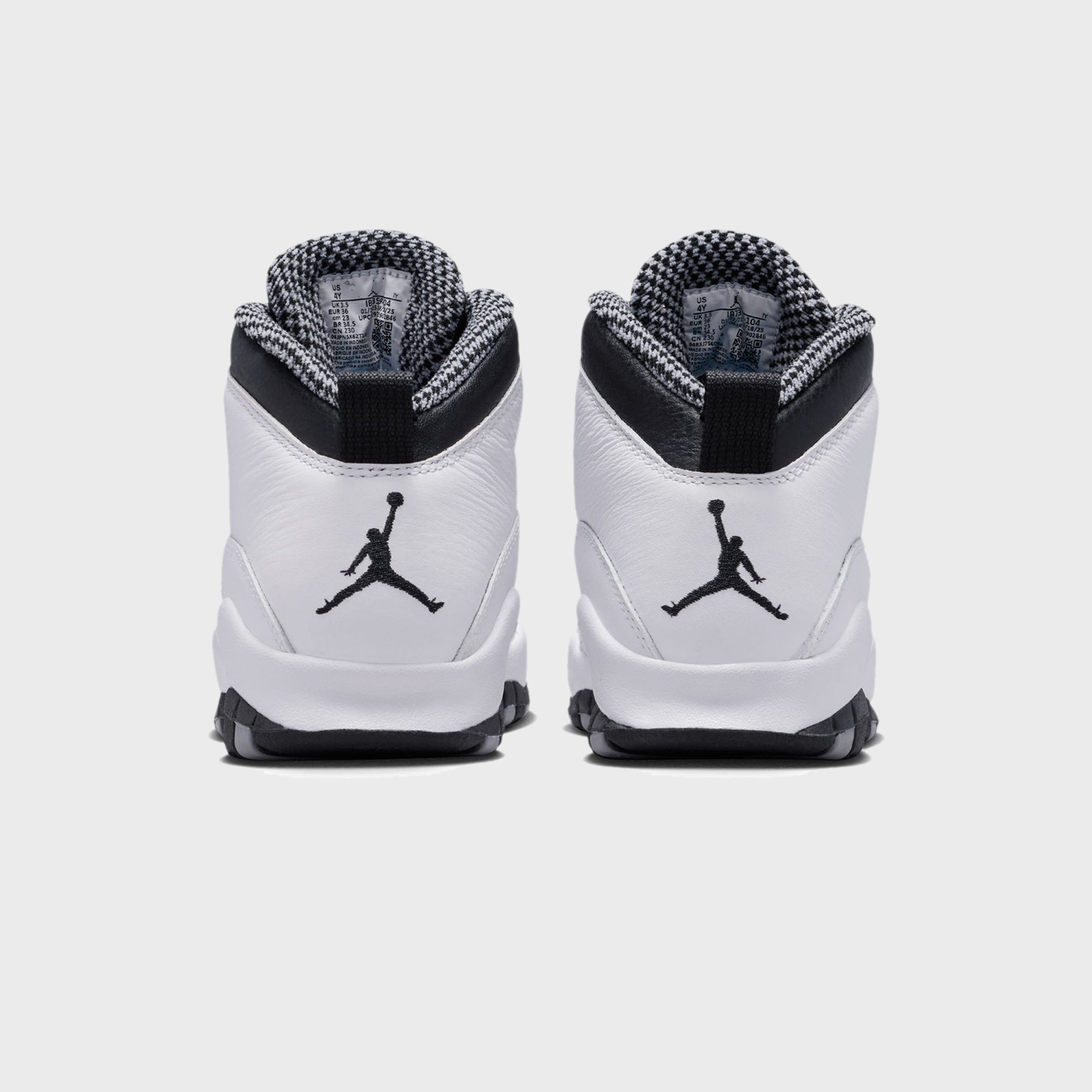 Jordan GS Air Jordan 10 Retro - White / Black / Light Steel