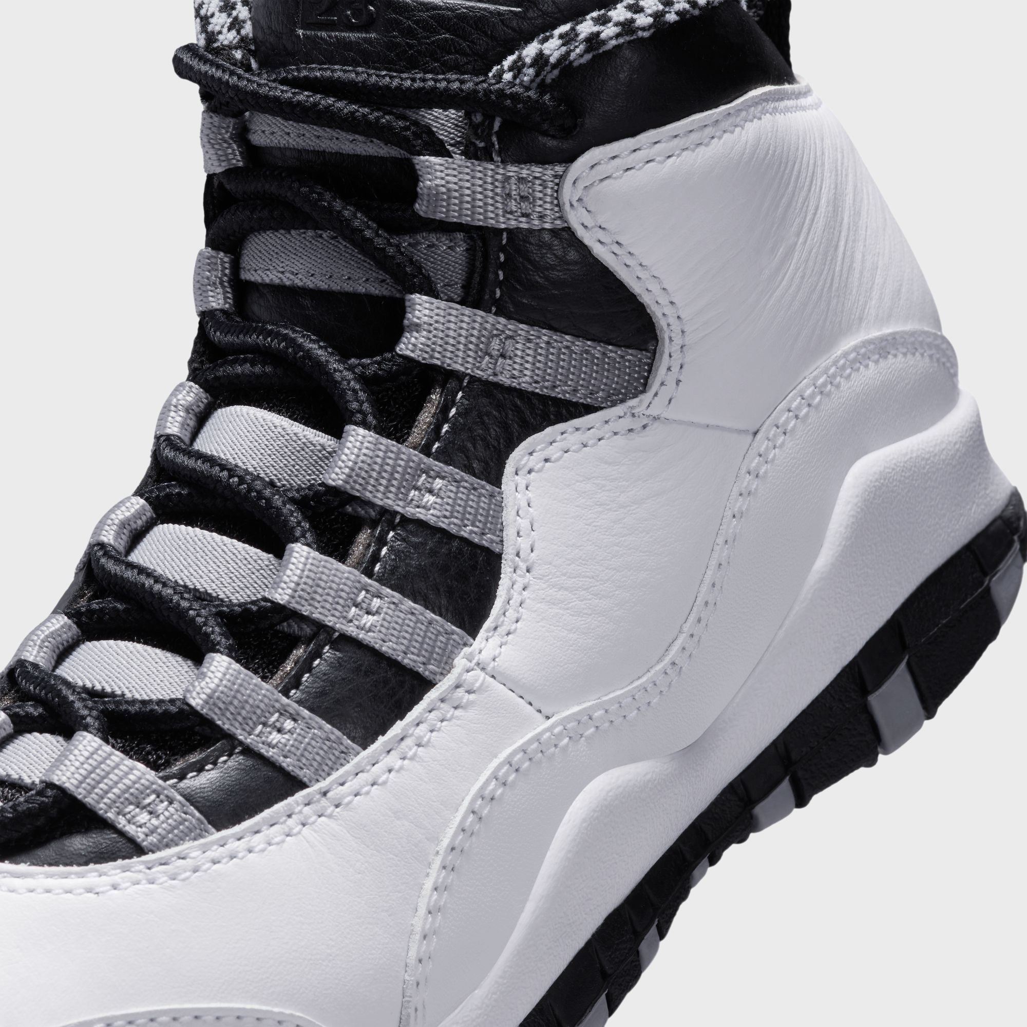 Jordan GS Air Jordan 10 Retro - White / Black / Light Steel