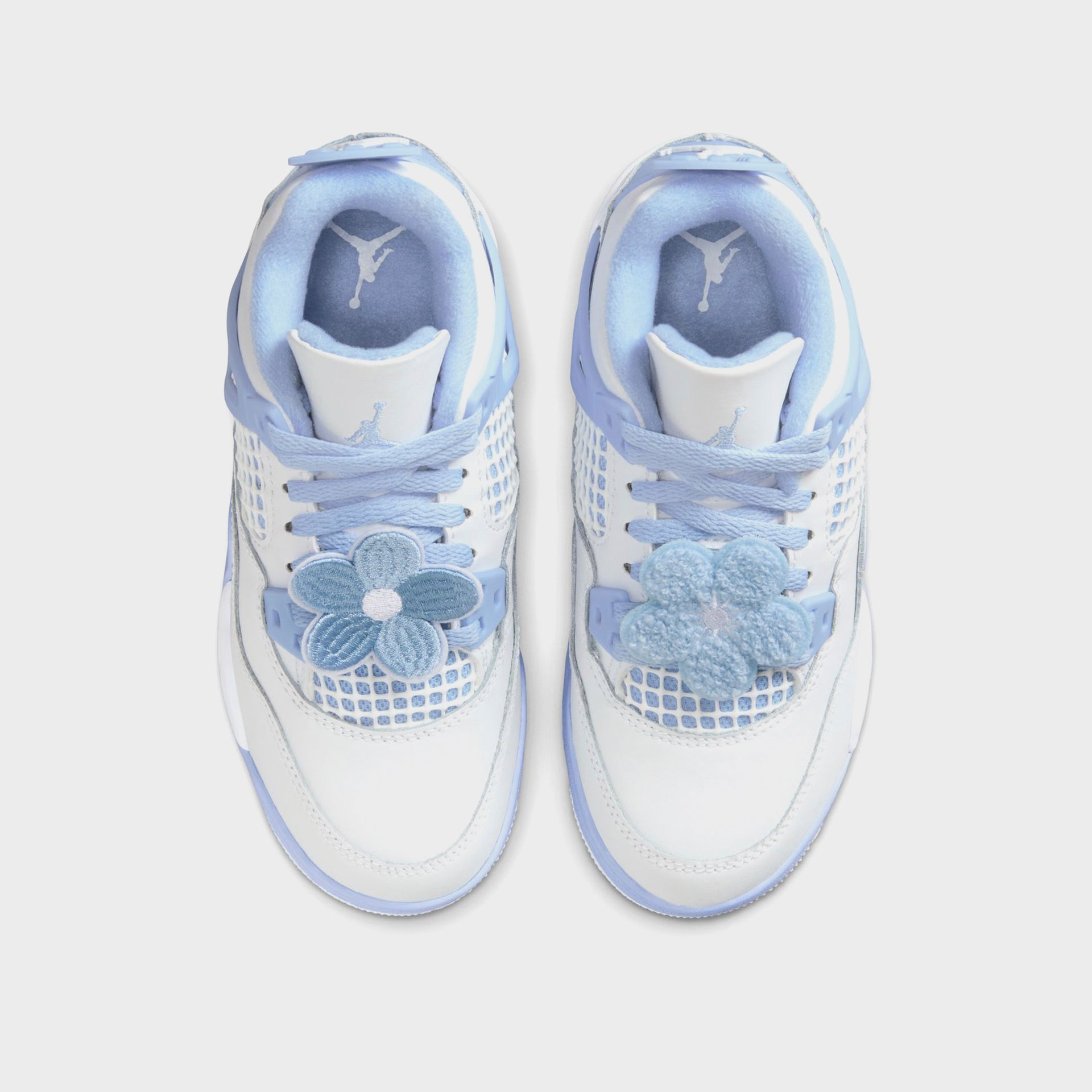 Jordan PS Air Jordan 4 Retro - White / Aluminum / Blue Tint / Oil Green