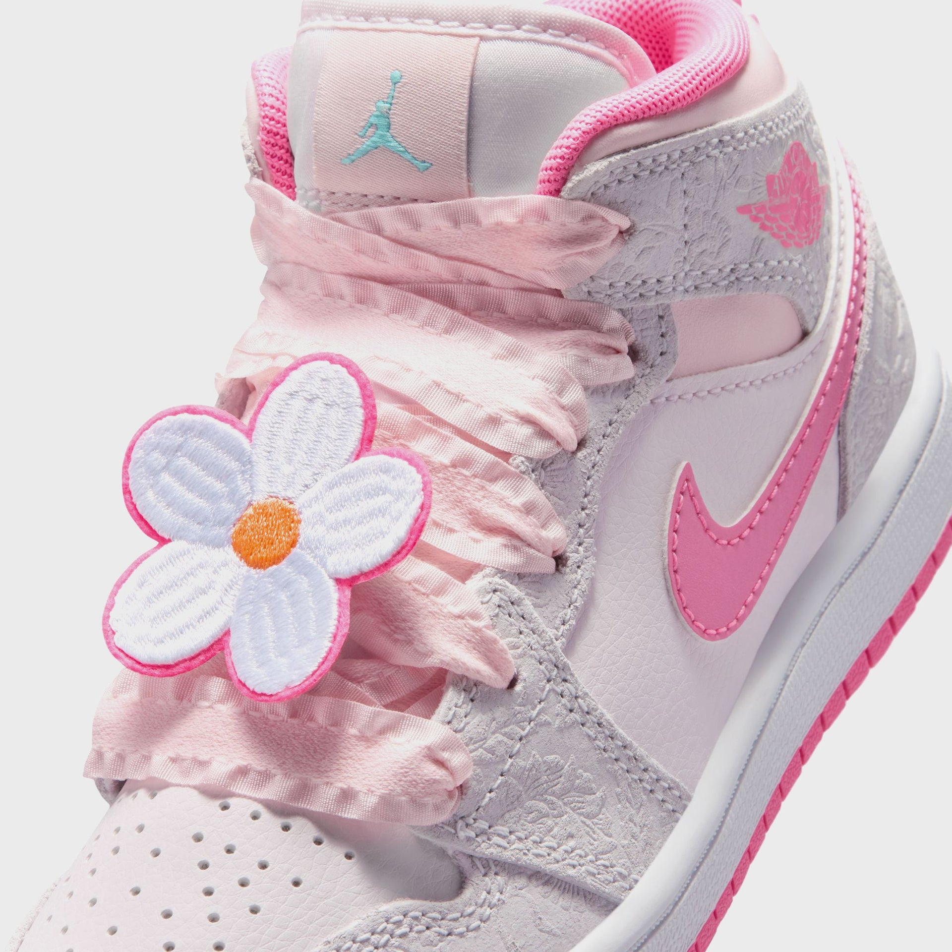 Jordan PS Jordan 1 Mid SE - Vast Grey / Pearl Pink / Pink Bloom / Pink Glow