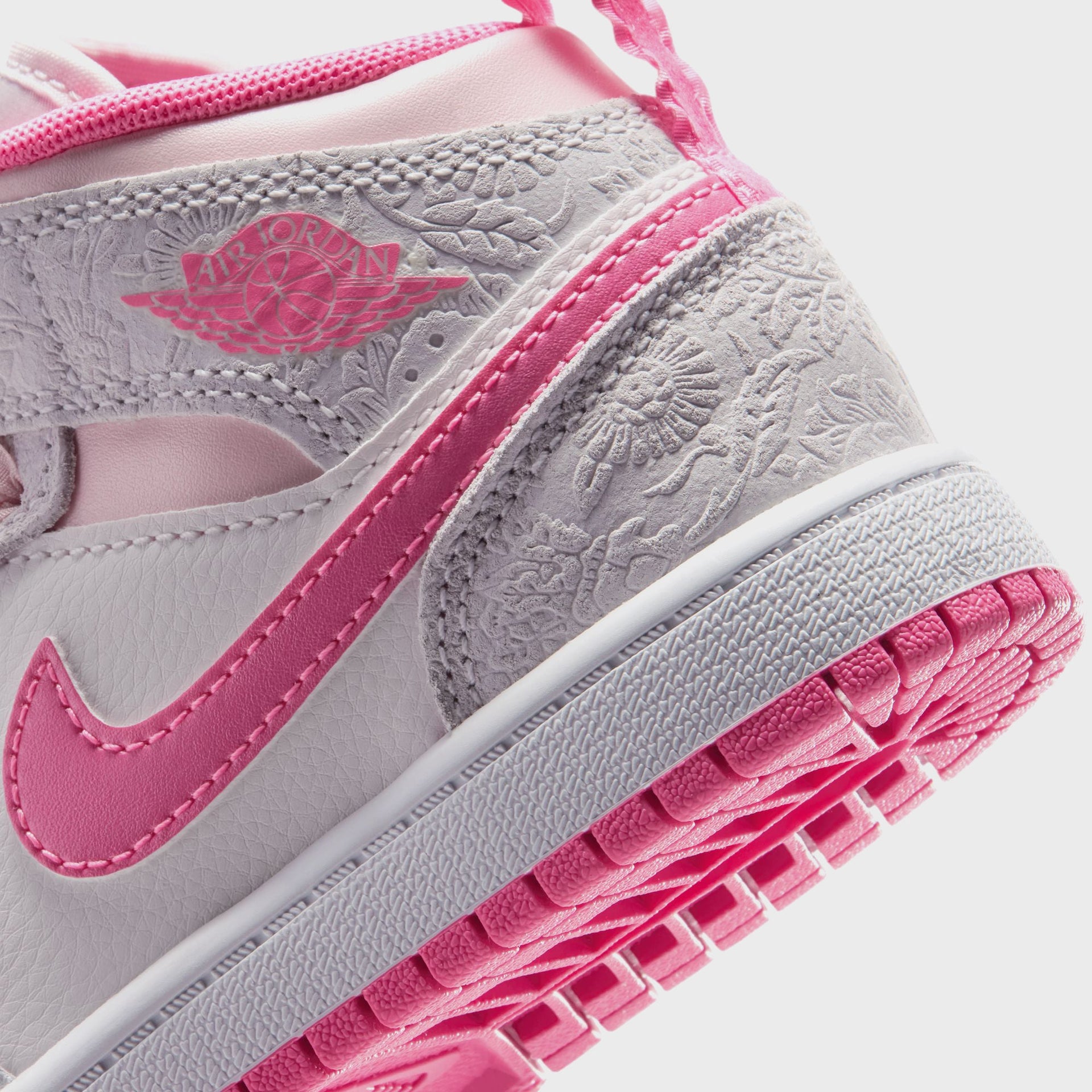 Jordan PS Jordan 1 Mid SE - Vast Grey / Pearl Pink / Pink Bloom / Pink Glow