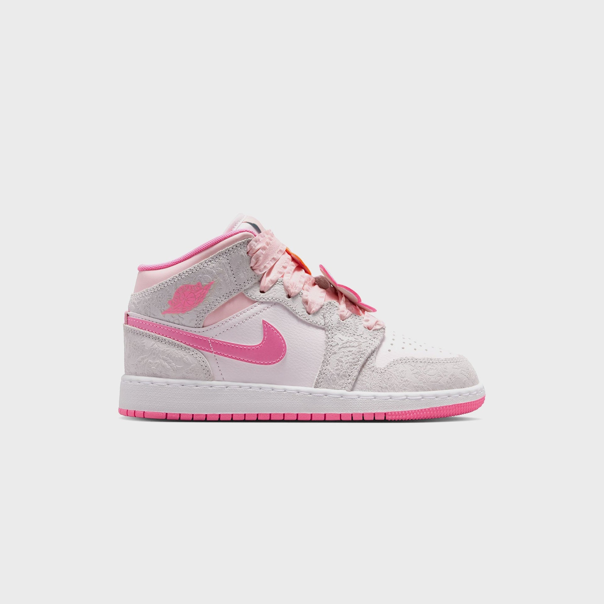 Jordan GS Air Jordan 1 Mid Alt SE - Vast Grey / Pink Glow / Sail / Pink Bloom