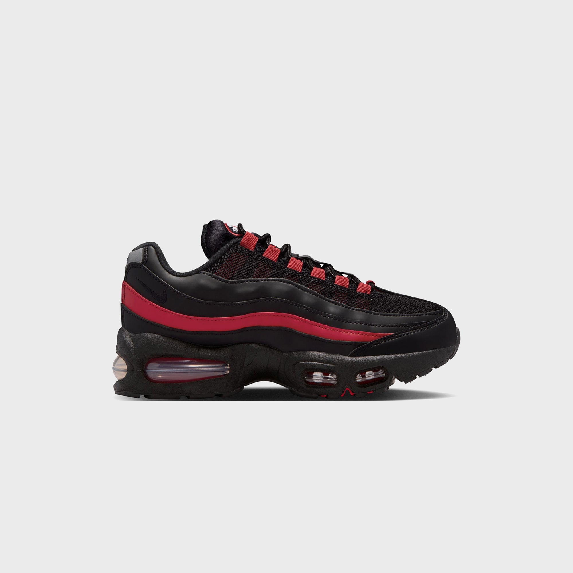 Nike GS Air Max 95 Recraft - Black / Team Crimson / Wolf Grey – Kith