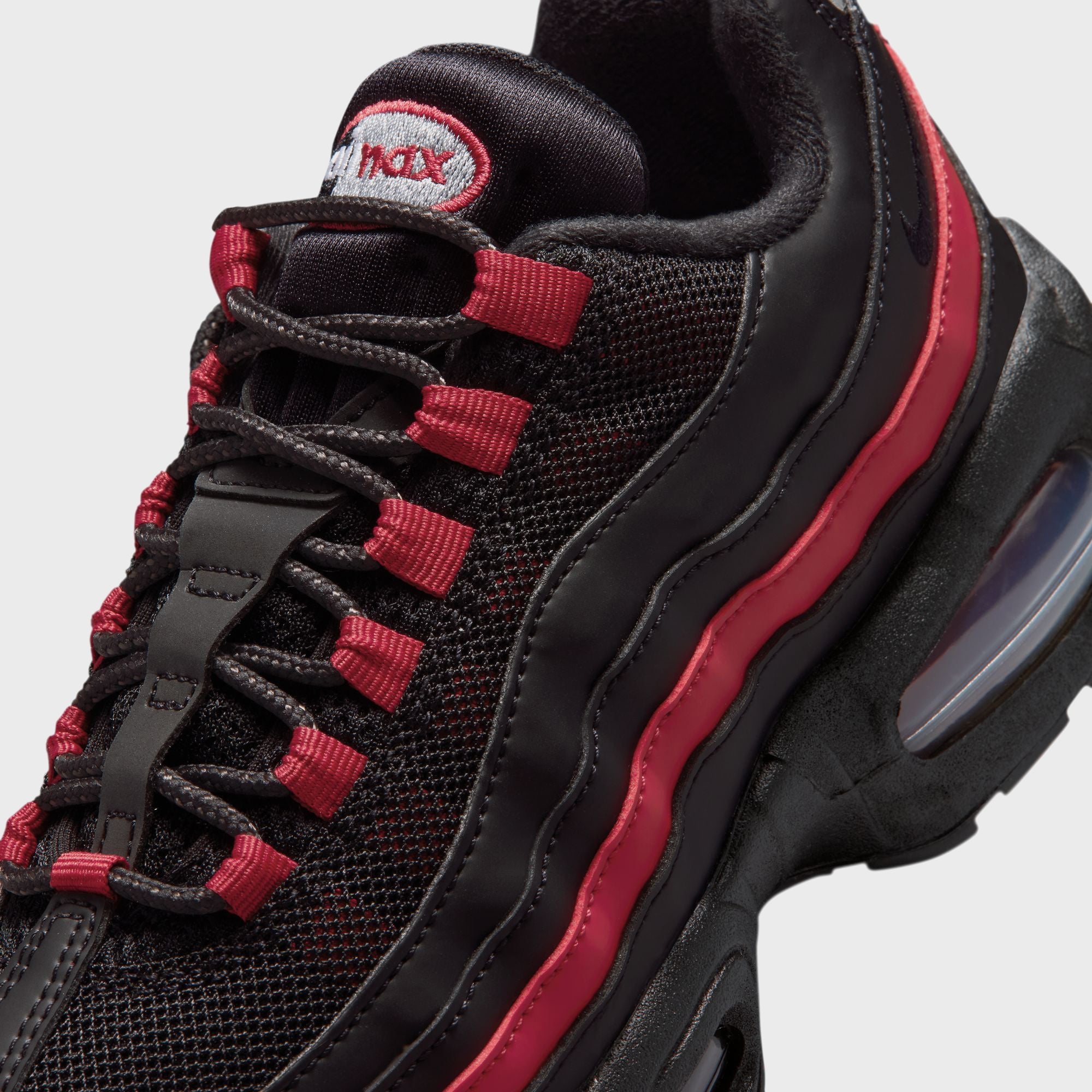 Nike GS Air Max 95 Recraft - Black / Team Crimson / Wolf Grey – Kith