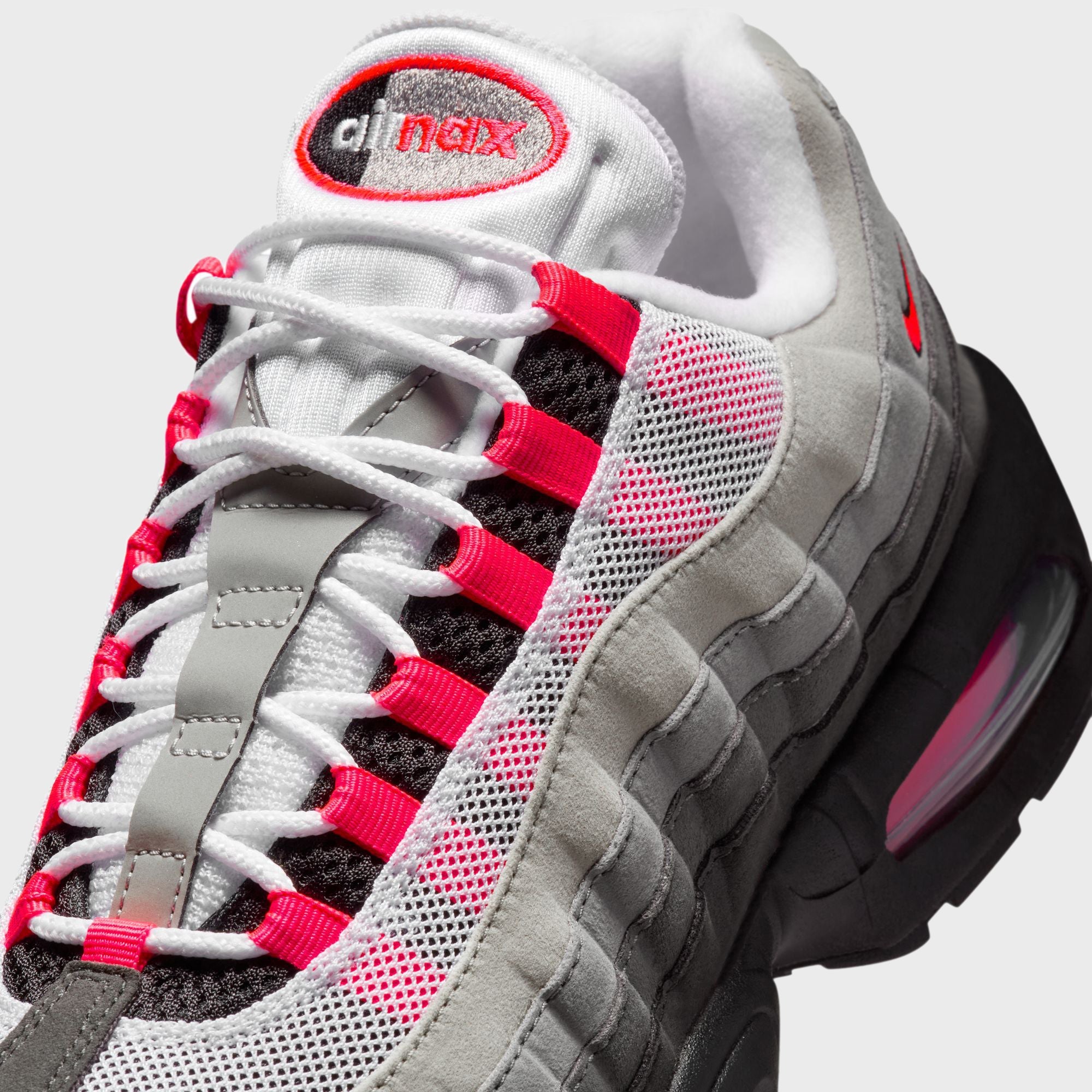 Nike Air Max 95 - Black / Solar Red / Medium Ash / Dark Pewter – Kith