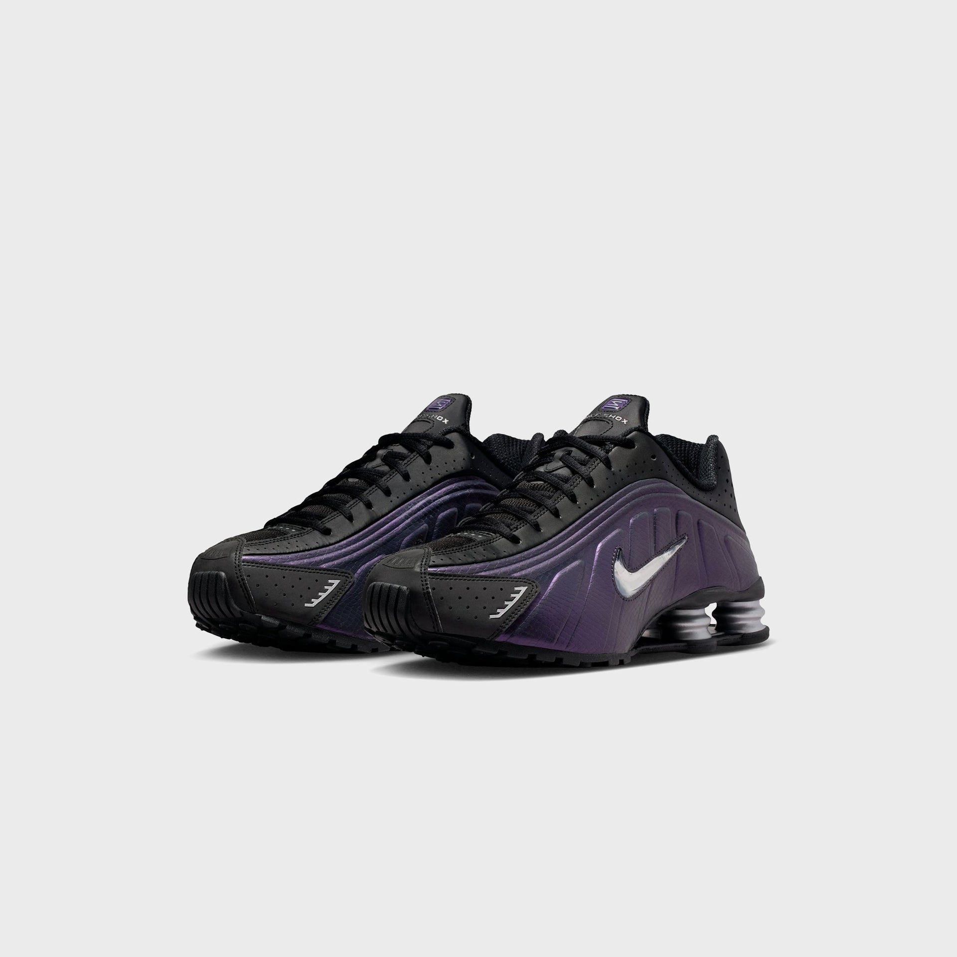 Nike Shox R4 - Black / Anthracite / Metallic Silver / Purple Dynasty