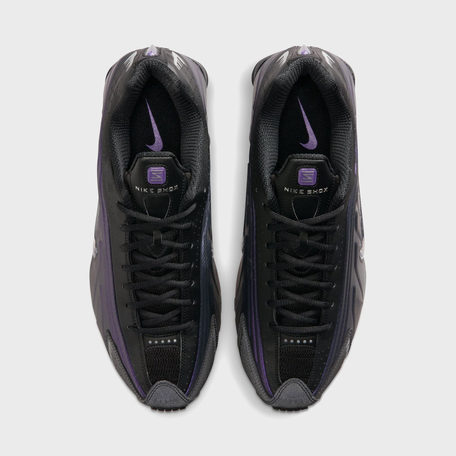 Nike Shox R4 - Black / Anthracite / Metallic Silver / Purple Dynasty