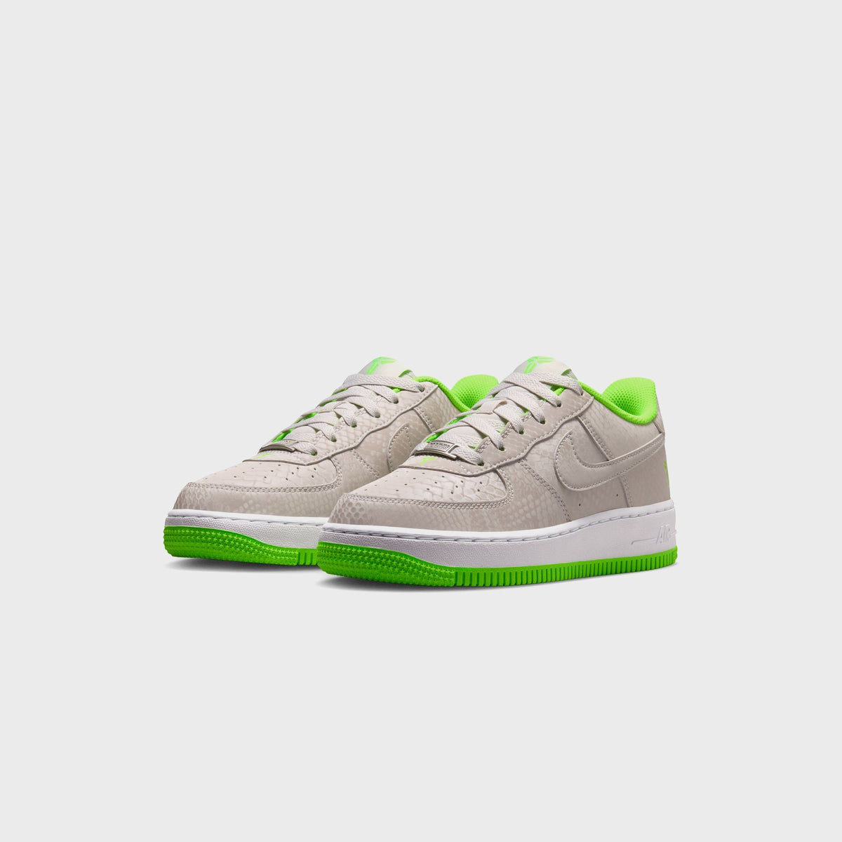 Nike GS Air Force 1 Low - Vast Grey / White / Electric Green