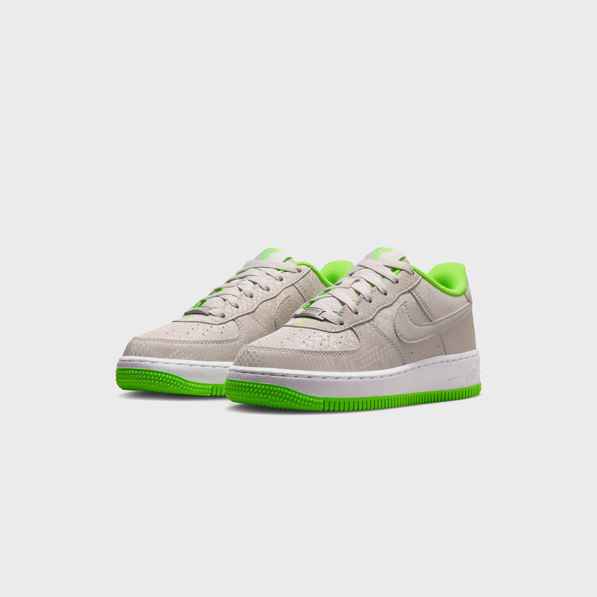 Nike GS Air Force 1 Low - Vast Grey / White / Electric Green