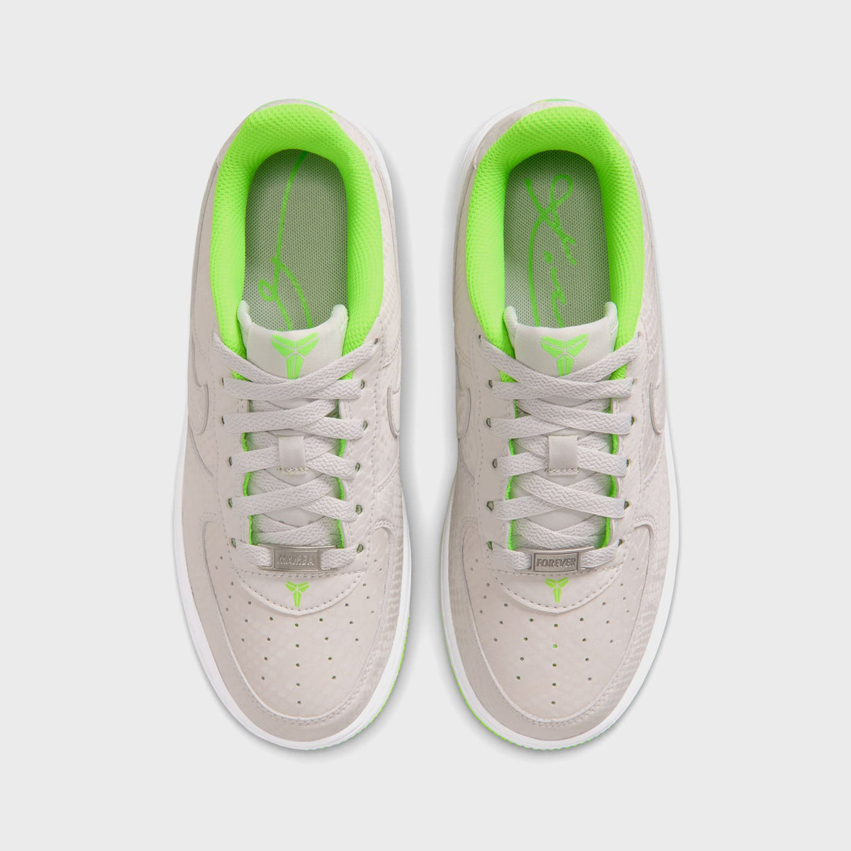 Nike GS Air Force 1 Low - Vast Grey / White / Electric Green