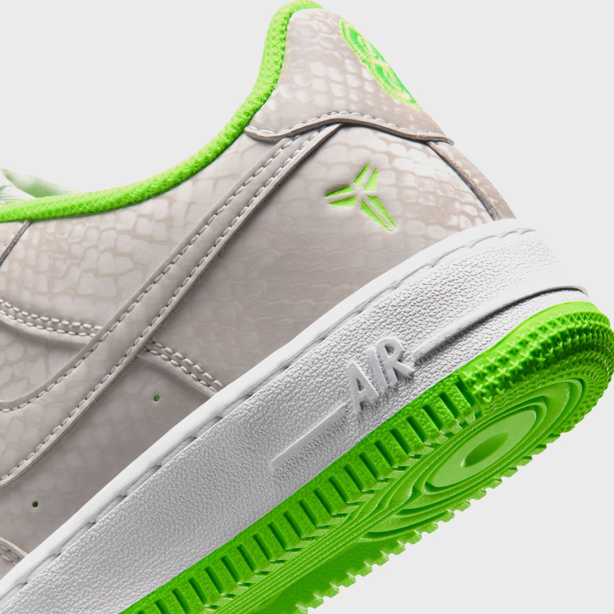 Nike GS Air Force 1 Low - Vast Grey / White / Electric Green
