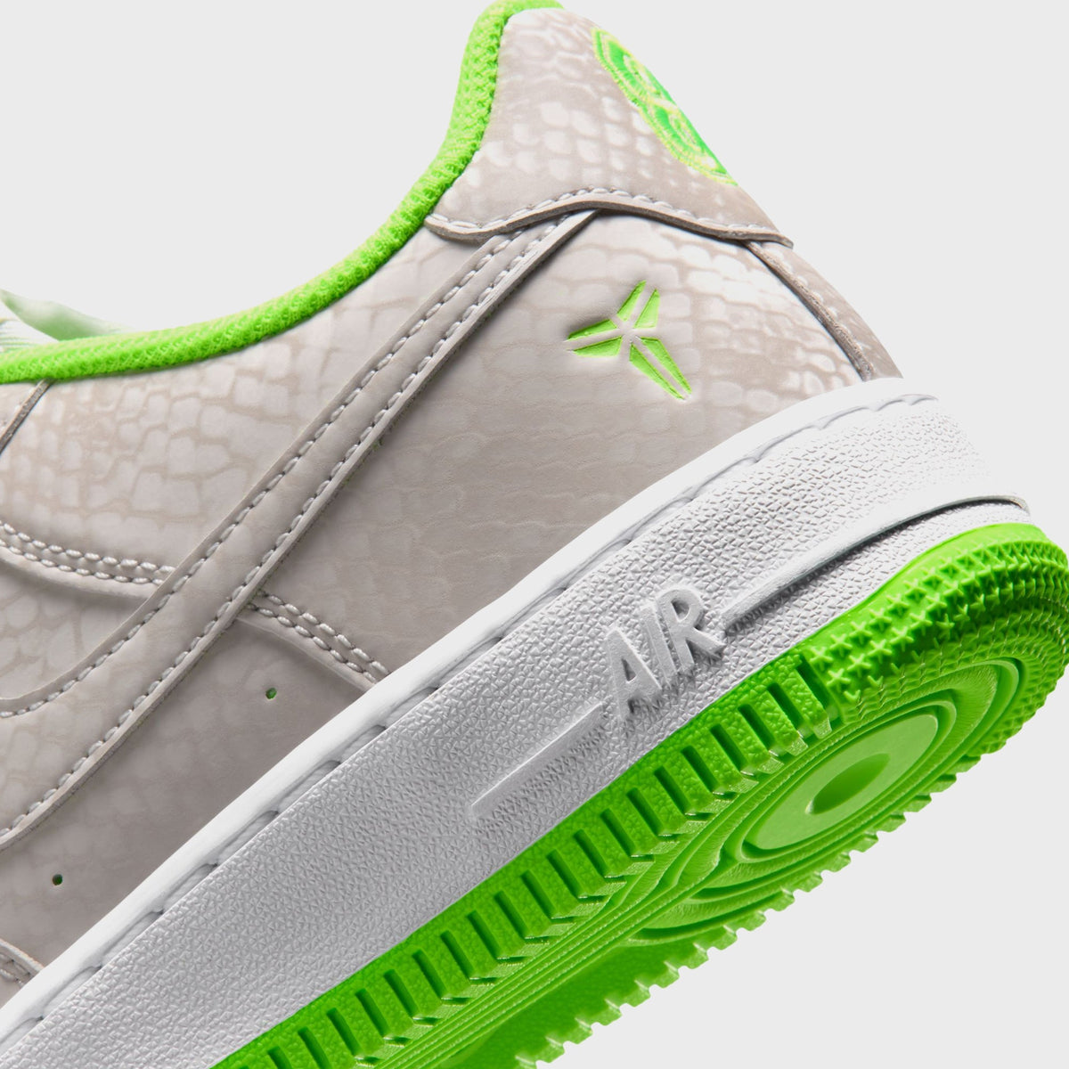 Nike GS Air Force 1 Low - Vast Grey / White / Electric Green