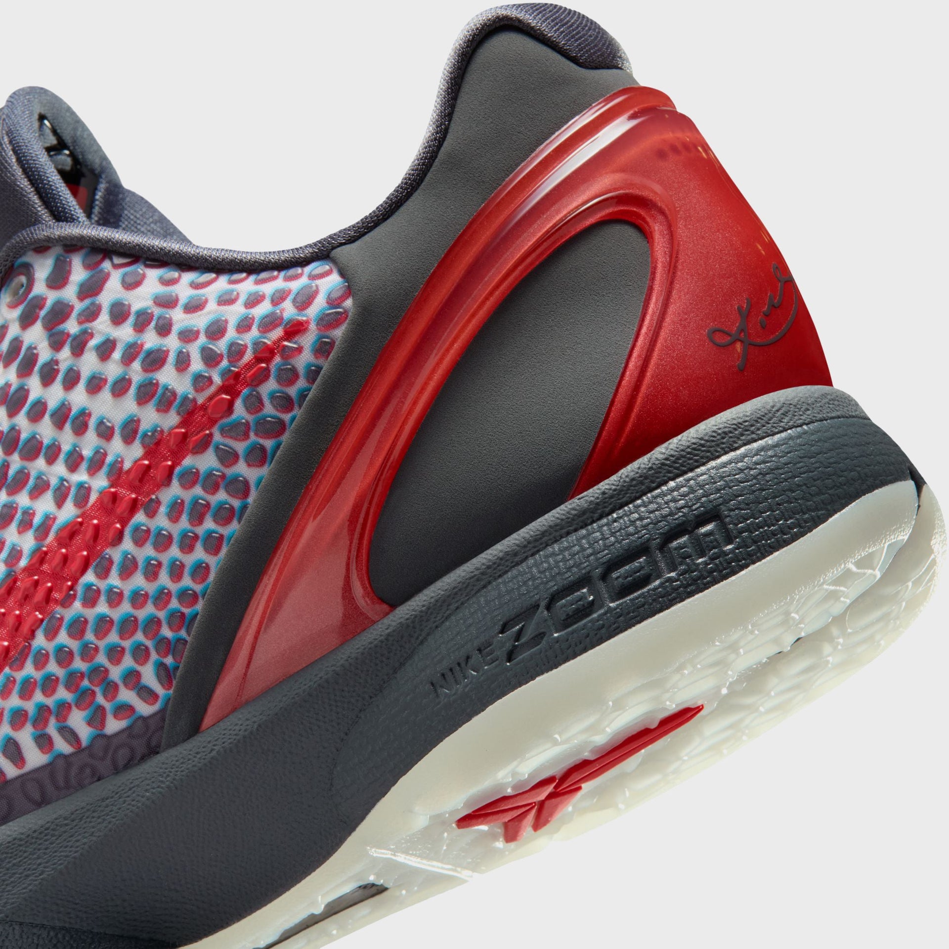 Nike Kobe 6 Protro - Dark Grey / Chlorine Blue / Daring Red