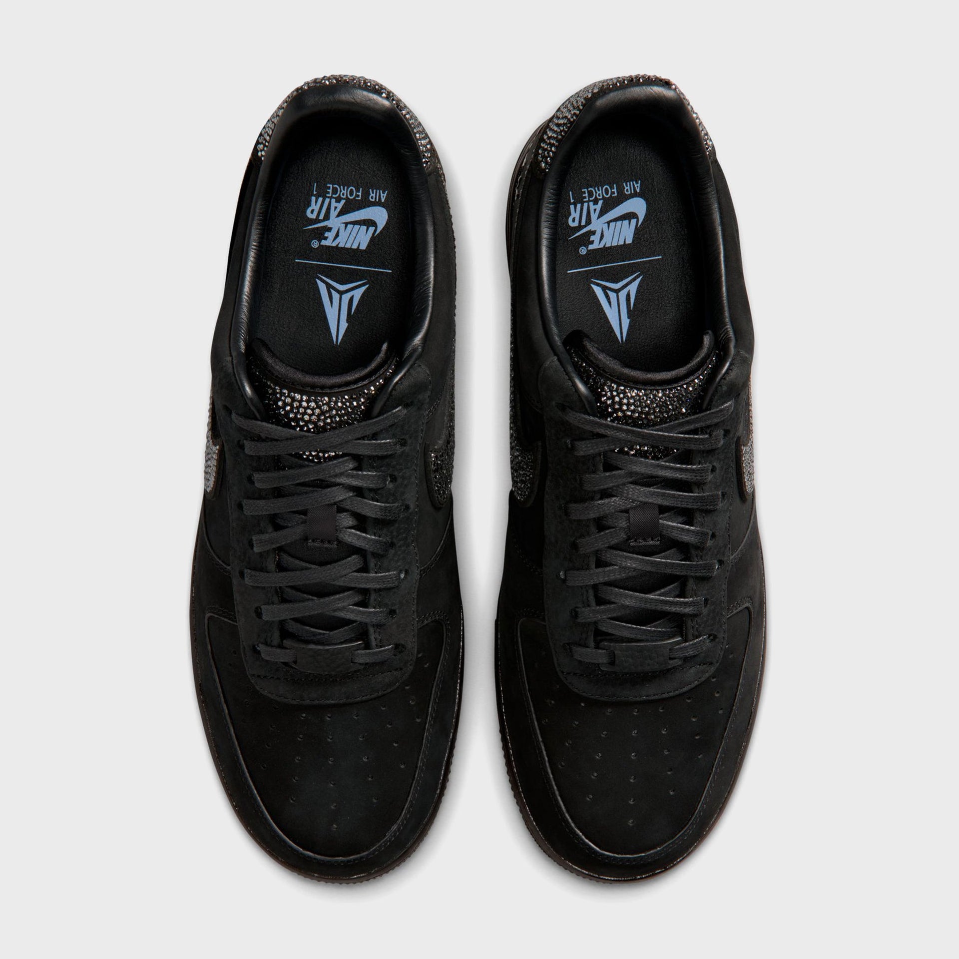 Nike x Ja Morant Air Force 1 Low - Black / Metallic Silver / Cobalt Bliss
