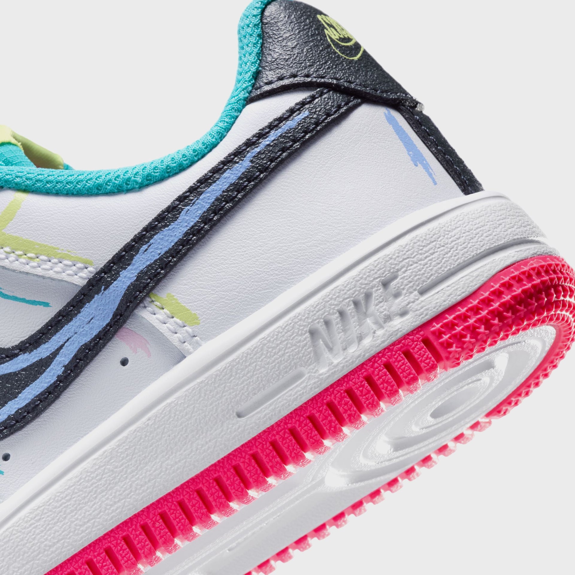 Nike PS Force 1 Low - White / Hyper Pink / Dusty Cactus / Anthracite