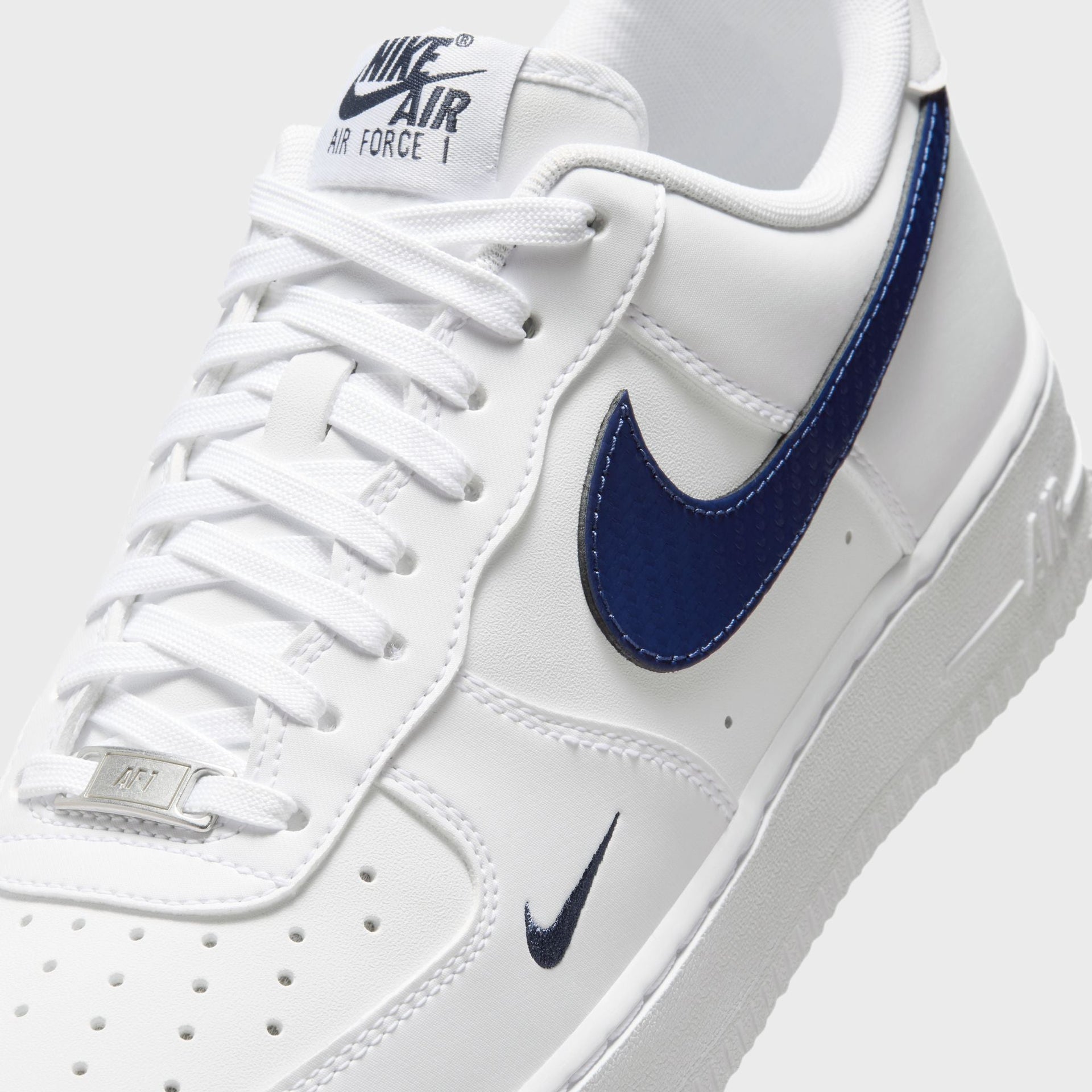 Nike Air Force 1 '07 - White / White / Midnight Navy