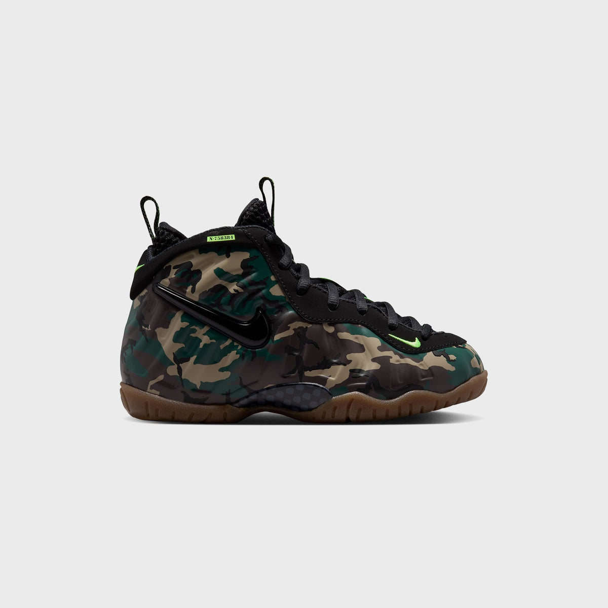 Nike PS Little Posite Pro Premium - Black / Voltage Green / Gum Dark Brown