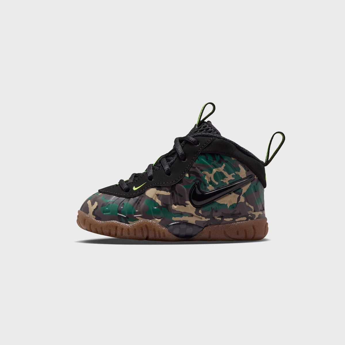 Nike TD Little Posite Pro Premium - Black / Voltage Green / Gum Dark Brown