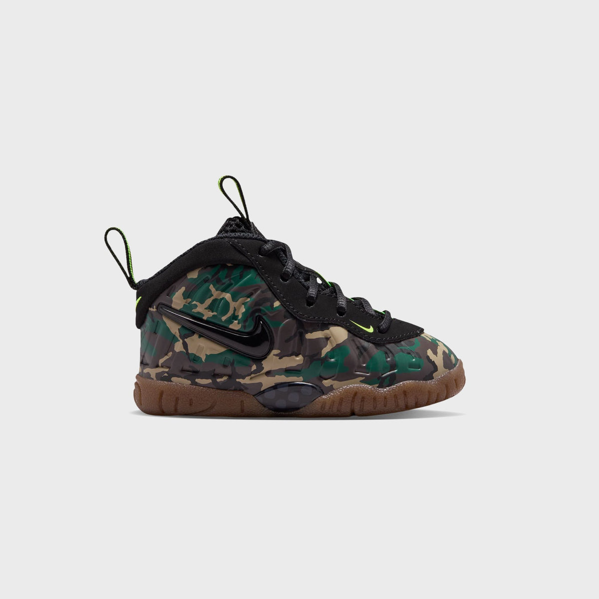 Nike TD Little Posite Pro Premium - Black / Voltage Green / Gum Dark Brown