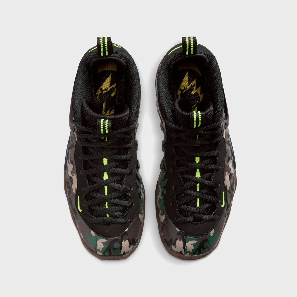Nike GS Little Posite Pro Premium - Black / Voltage Green / Gum Dark Brown