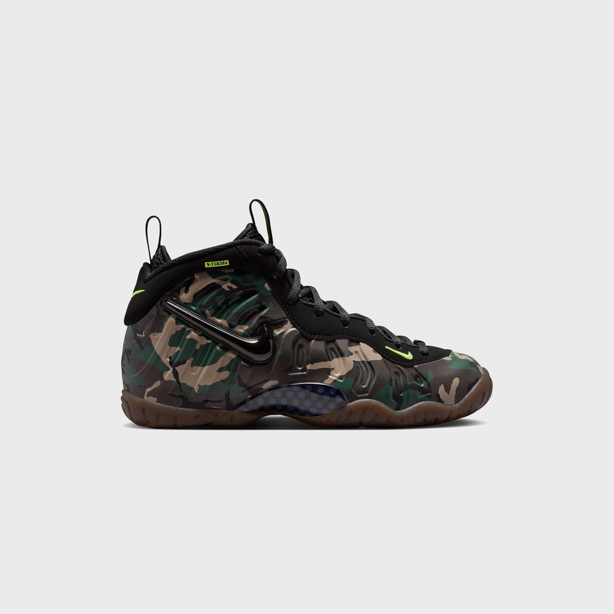 Nike GS Little Posite Pro Premium - Black / Voltage Green / Gum Dark Brown