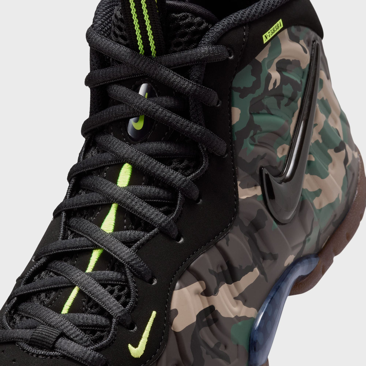 Nike GS Little Posite Pro Premium - Black / Voltage Green / Gum Dark Brown