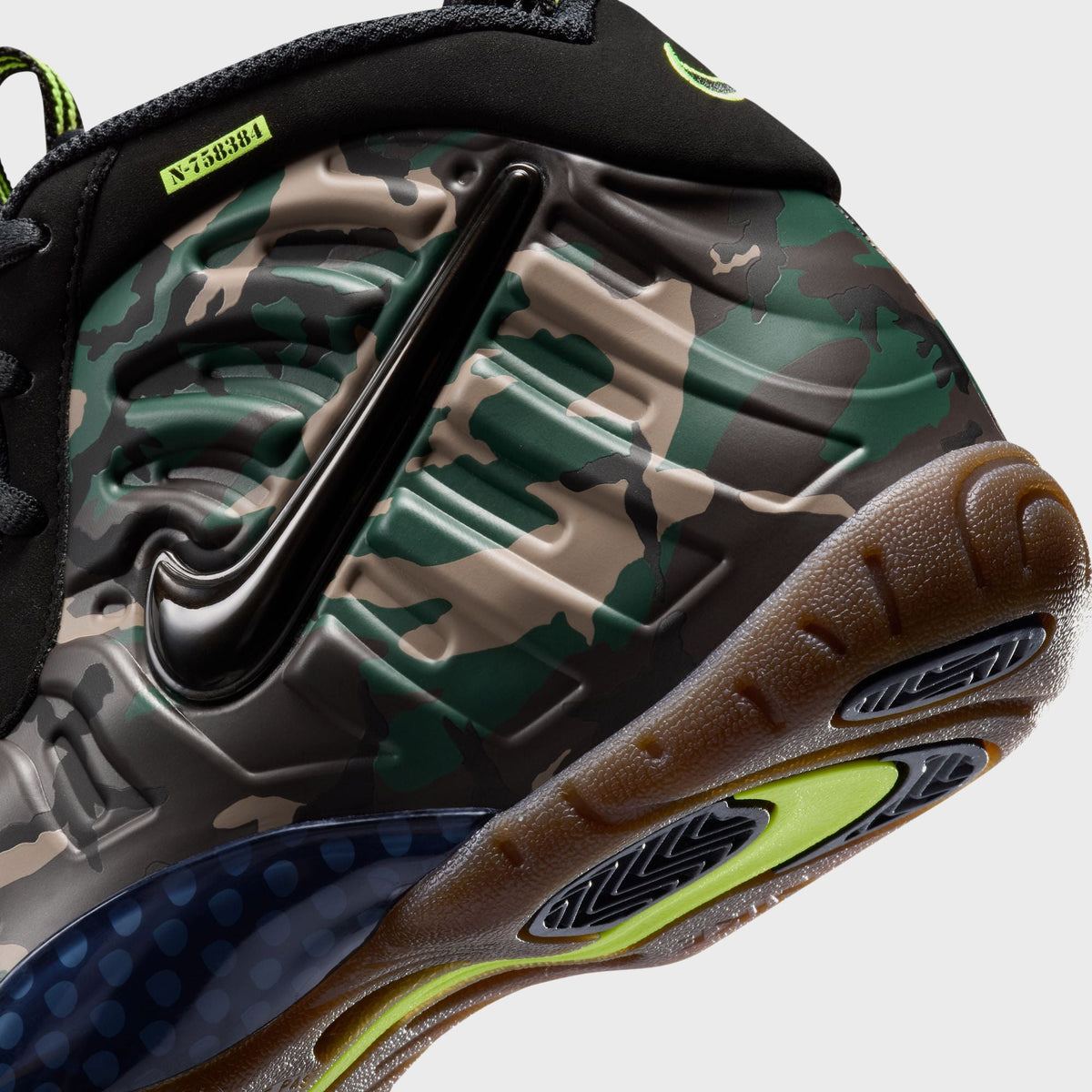 Nike GS Little Posite Pro Premium - Black / Voltage Green / Gum Dark Brown