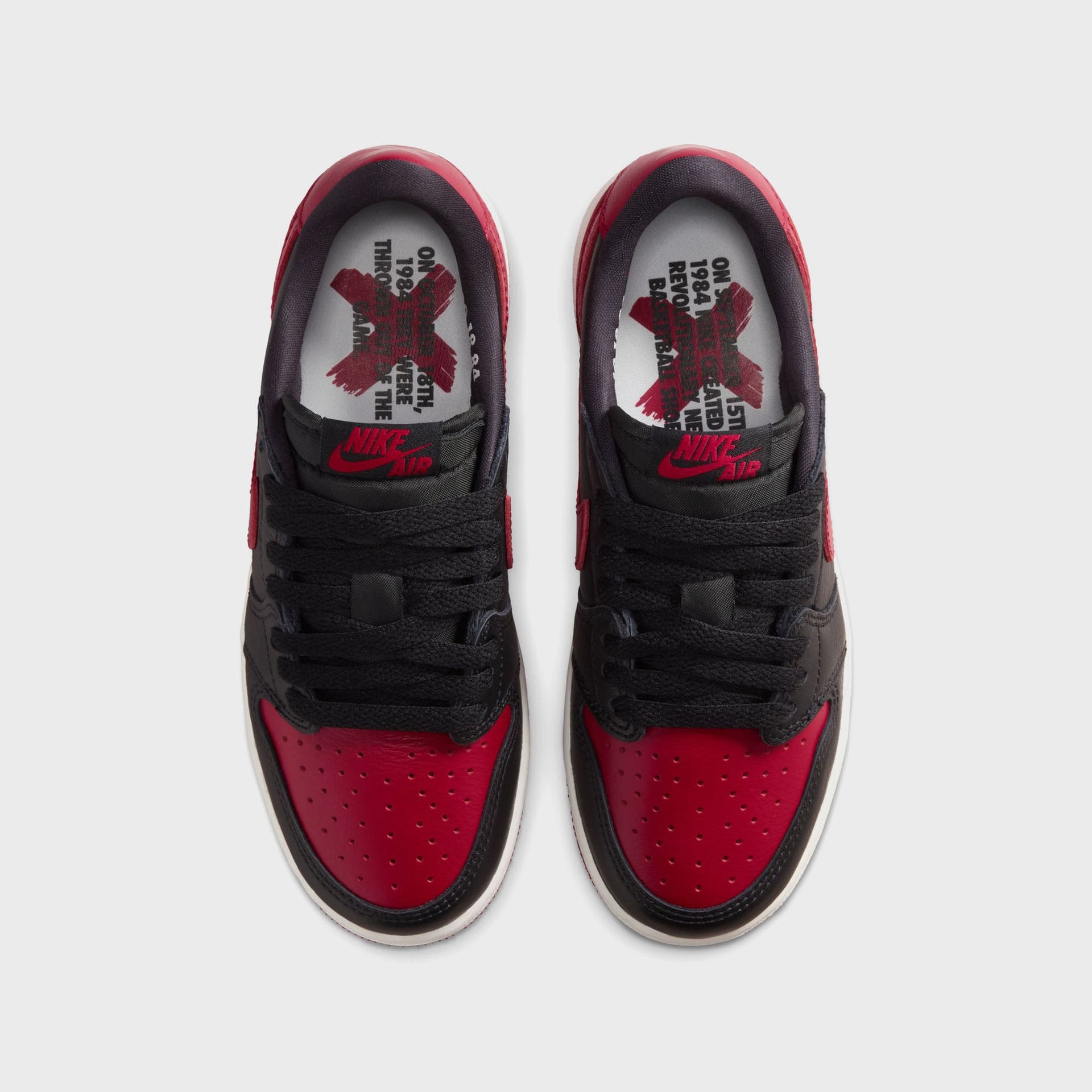 Jordan GS Air Jordan 1 Retro Low OG - Black / Varsity Red / Summit White