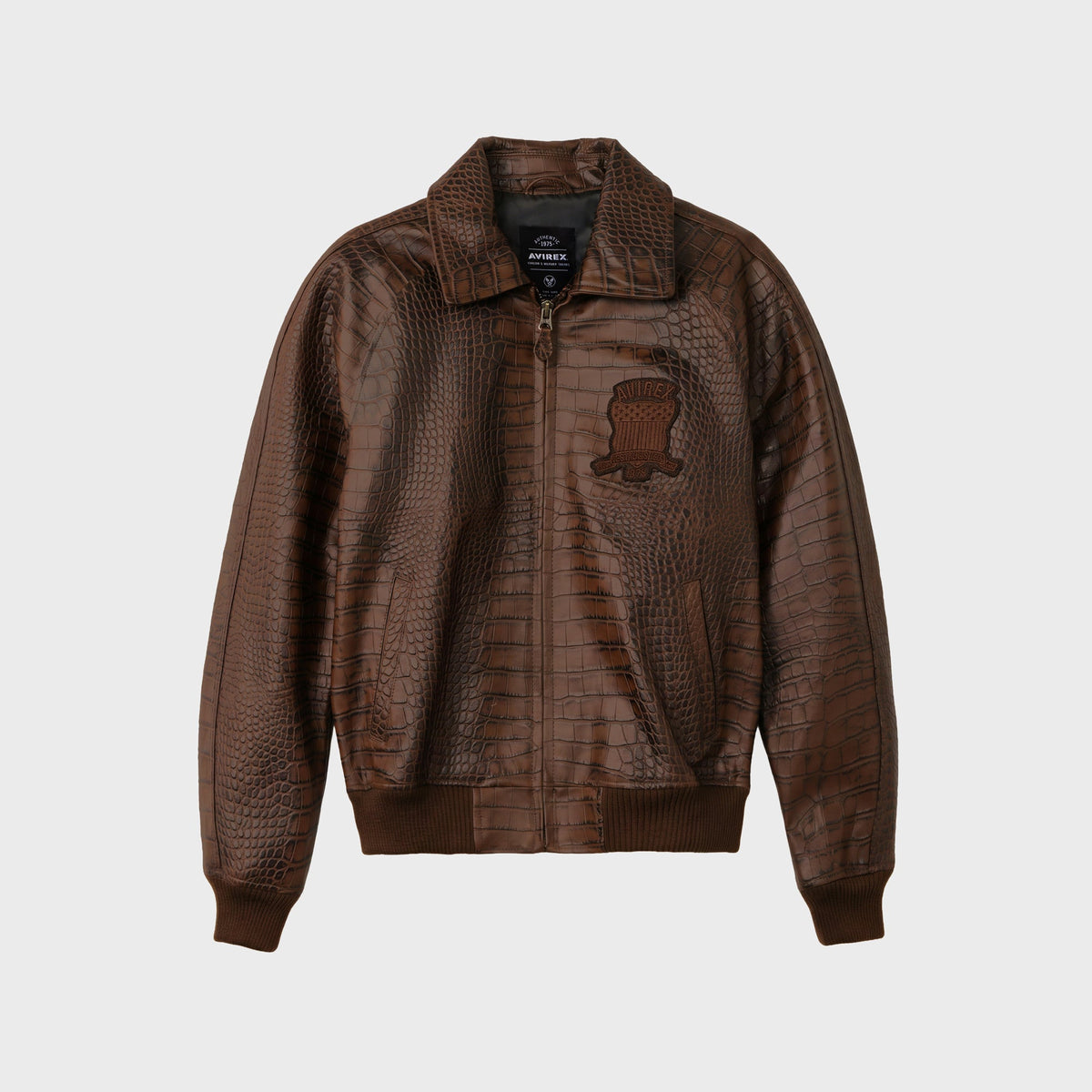 AVIREX Croc Icon Jacket - Espresso