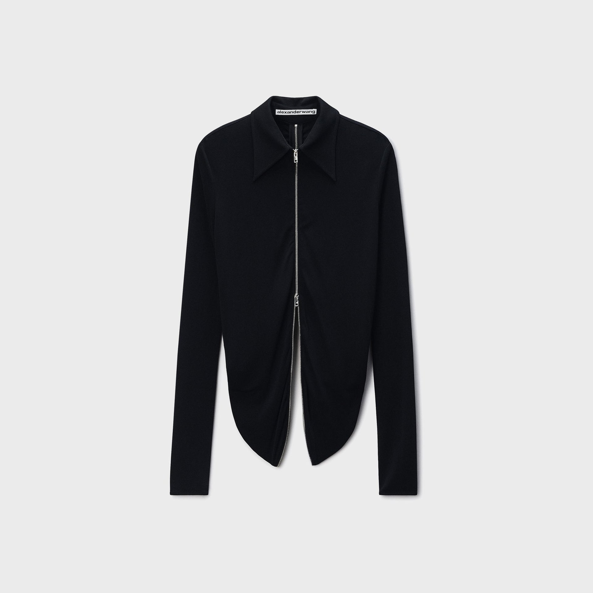 Alexander Wang Draped Back Zip Shirt - Black
