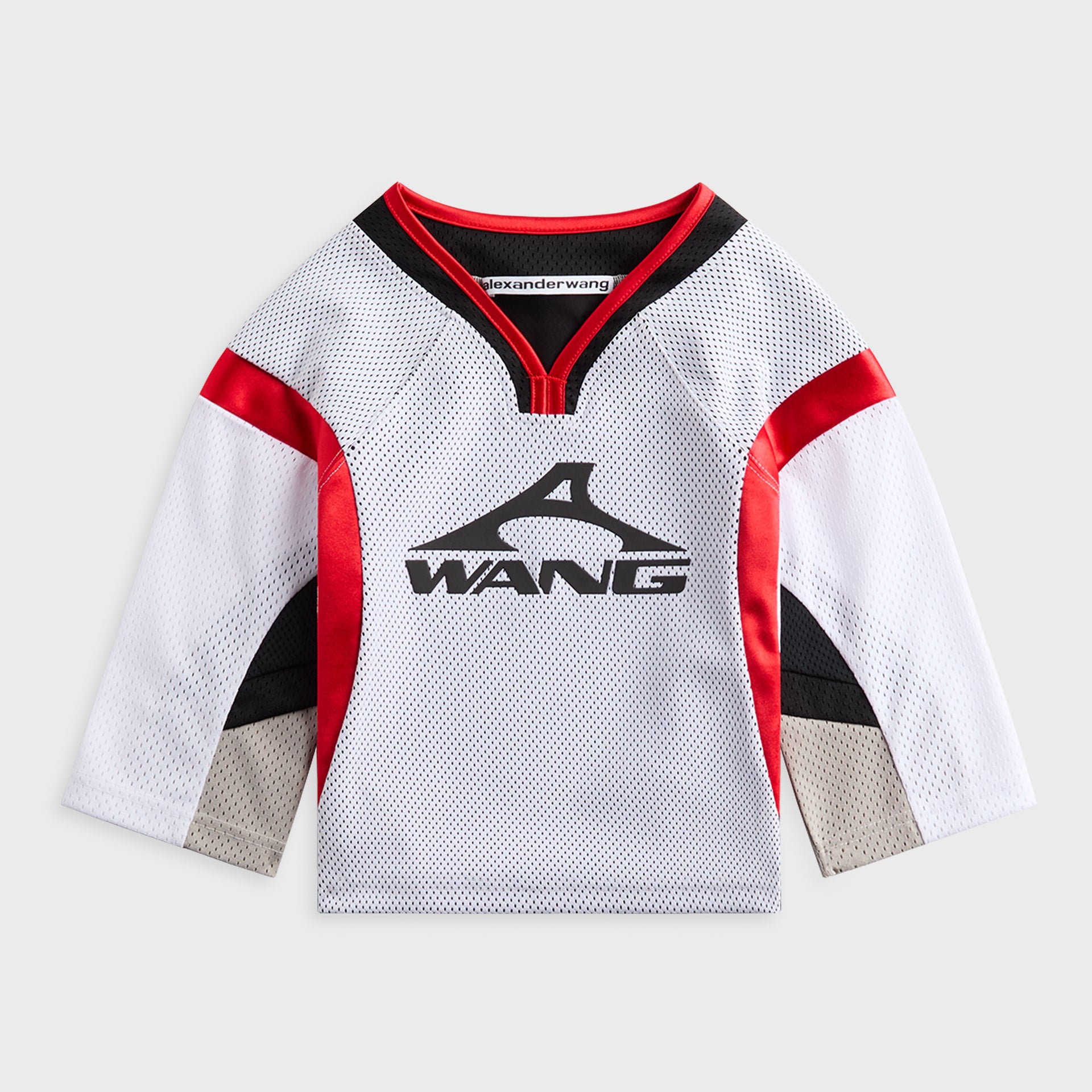 Alexander Wang Graphic Shrunken Combo Jersey - White / Red