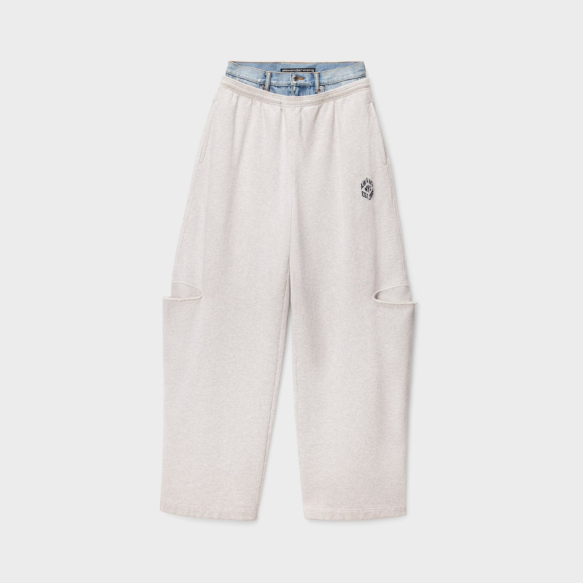 Alexander Wang Slashed Sweatpants - Heather Grey