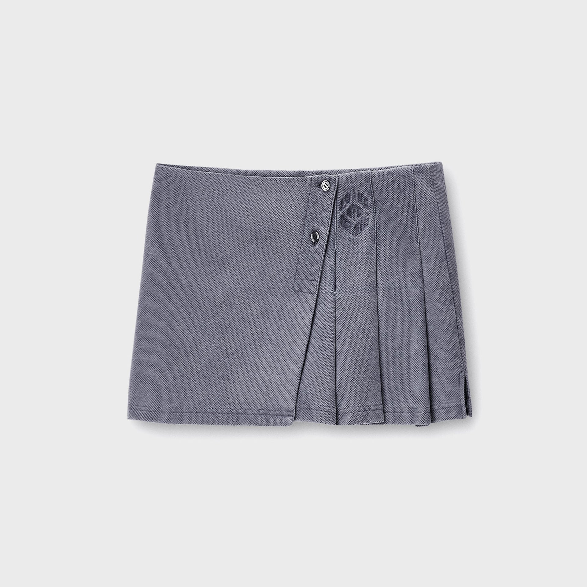 Alexander Wang Pleated Wrap Mini Skirt - Navy