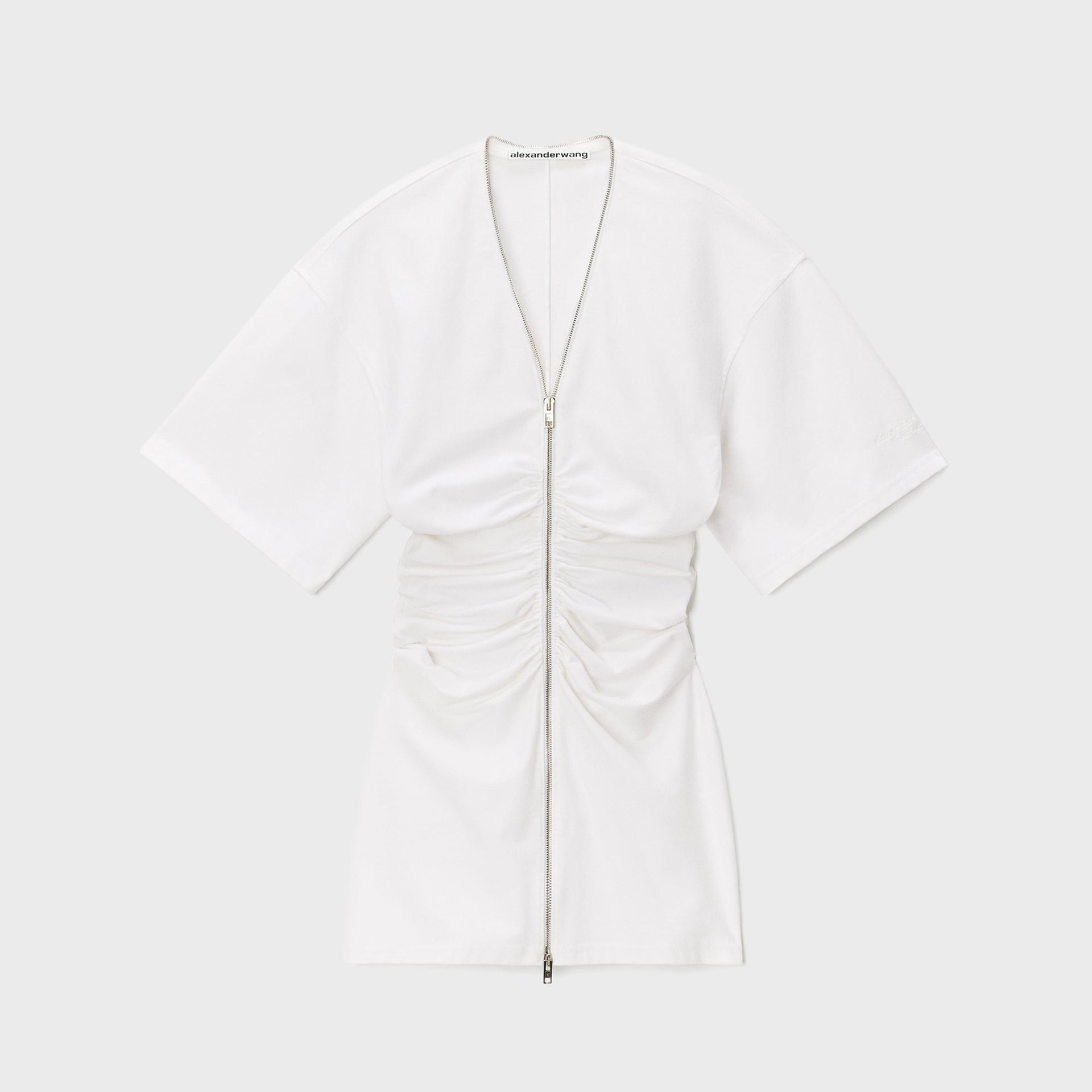 Alexander Wang Women's Zipper Tee Dress White Alexander Wang Women's Zipper Tee Dress White