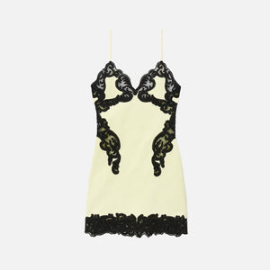 Alexander Wang Cami Dress with Lace Embroidered Side Cut Out - Lemon Drop