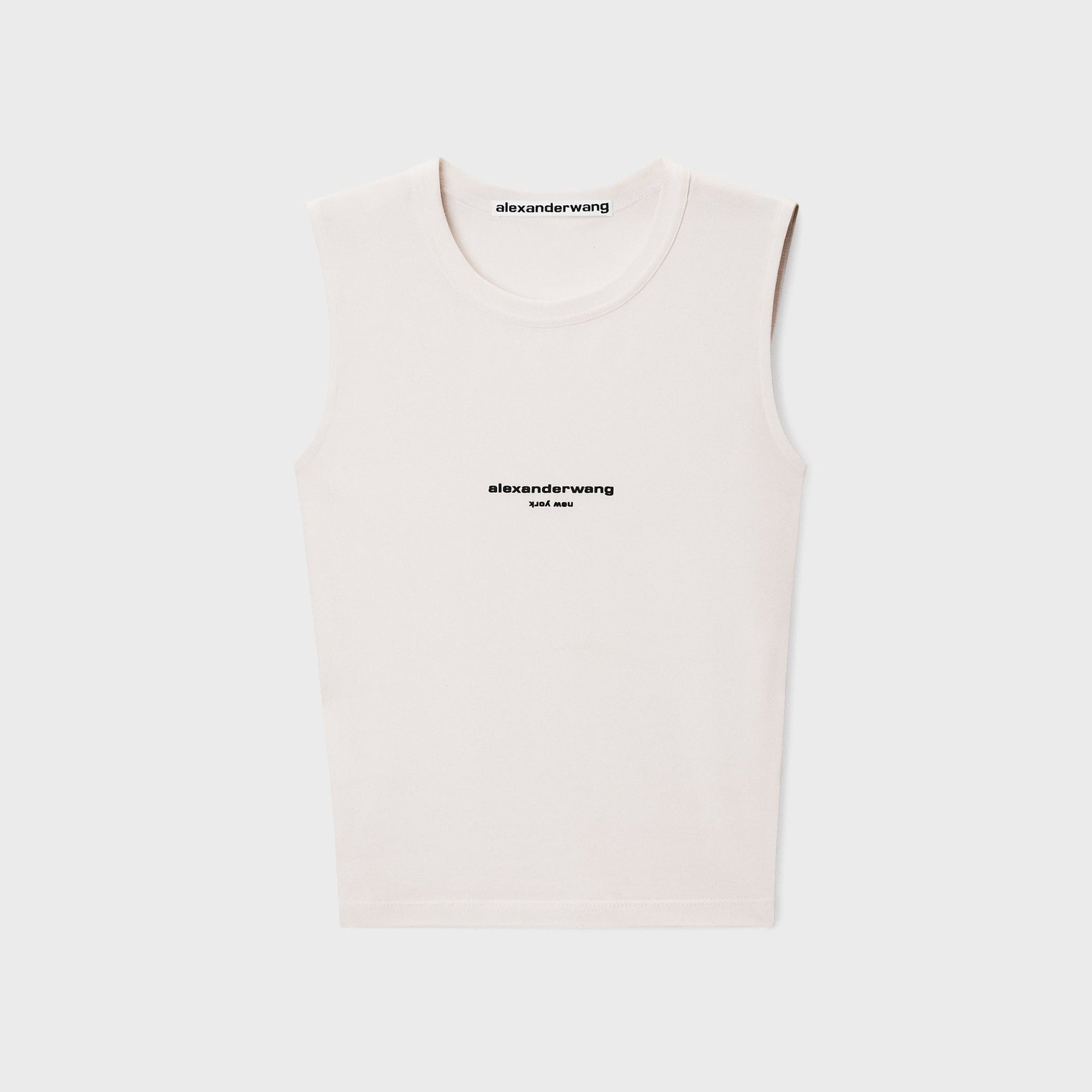 Alexander Wang Logo Print Fitted Tank Top - White