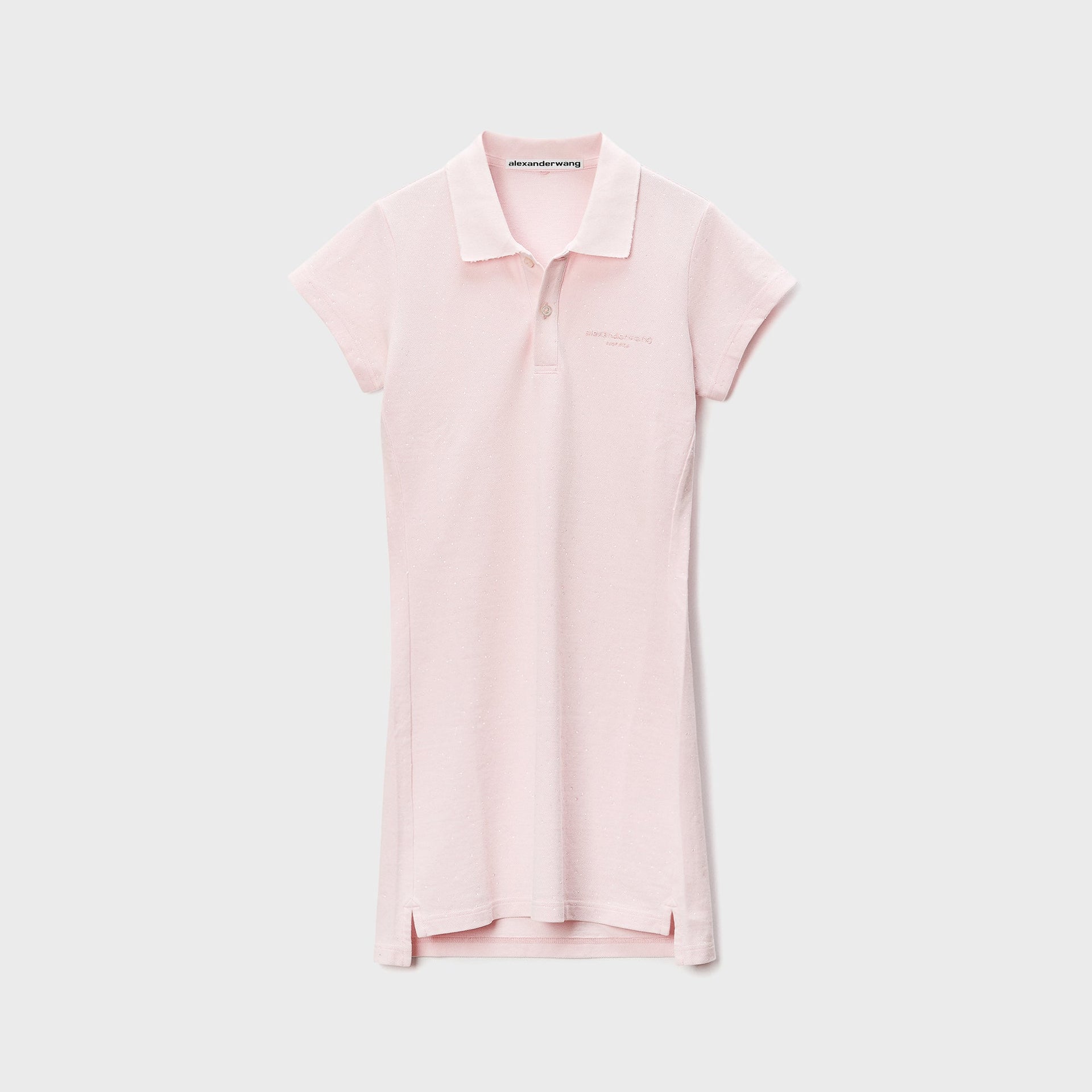 Alexander Wang Crystal Embellished Polo Dress - Light Pink
