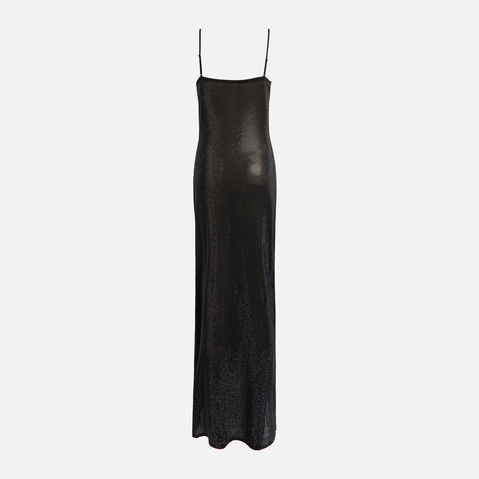 Alexander Wang Cami Slip Dress with Clear Bead Hotfix - Black