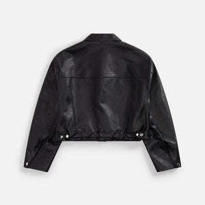 Alexander Wang Jean Jacket with Leather Belt and Branded Label - Black