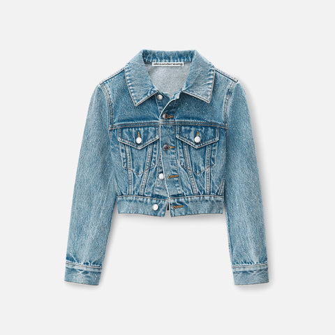 Alexander Wang Shrunken Trucker Jacket - Indigo